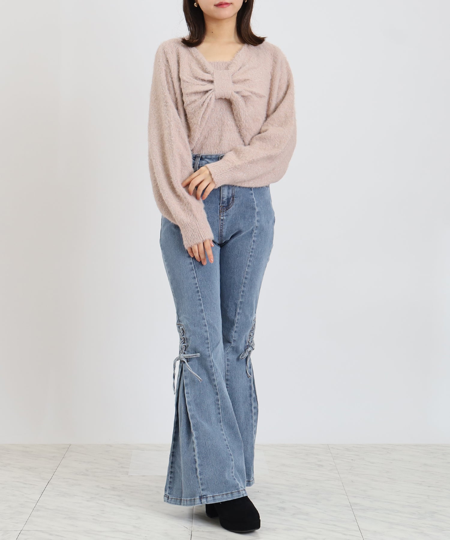 ピンク　model:156cm  着用サイズ：M