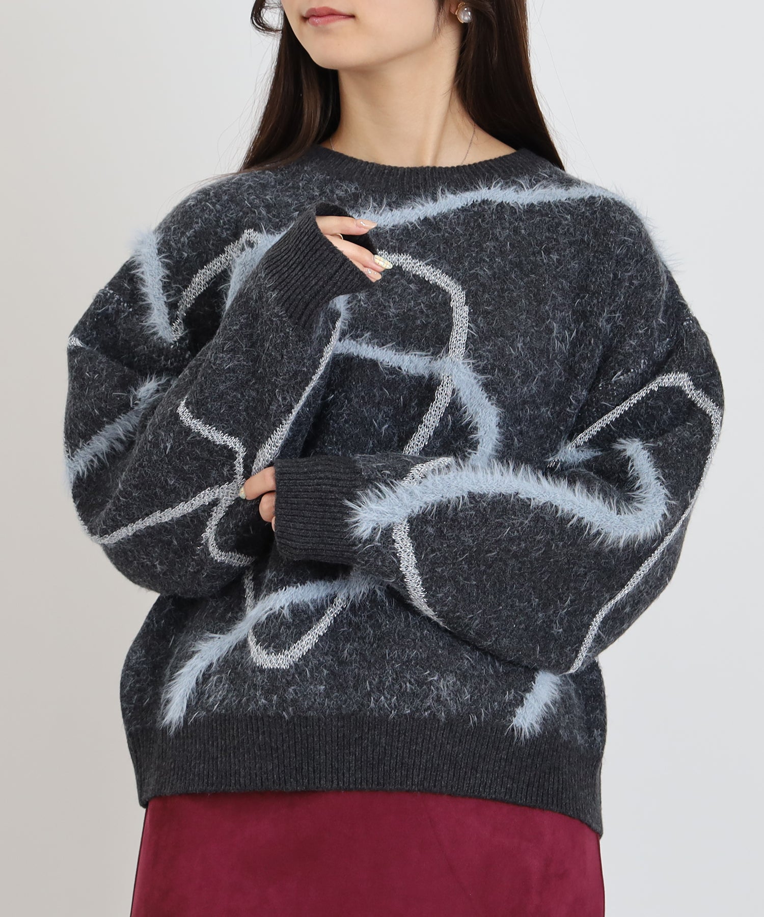 チャコール　model:160cm  着用サイズ：M