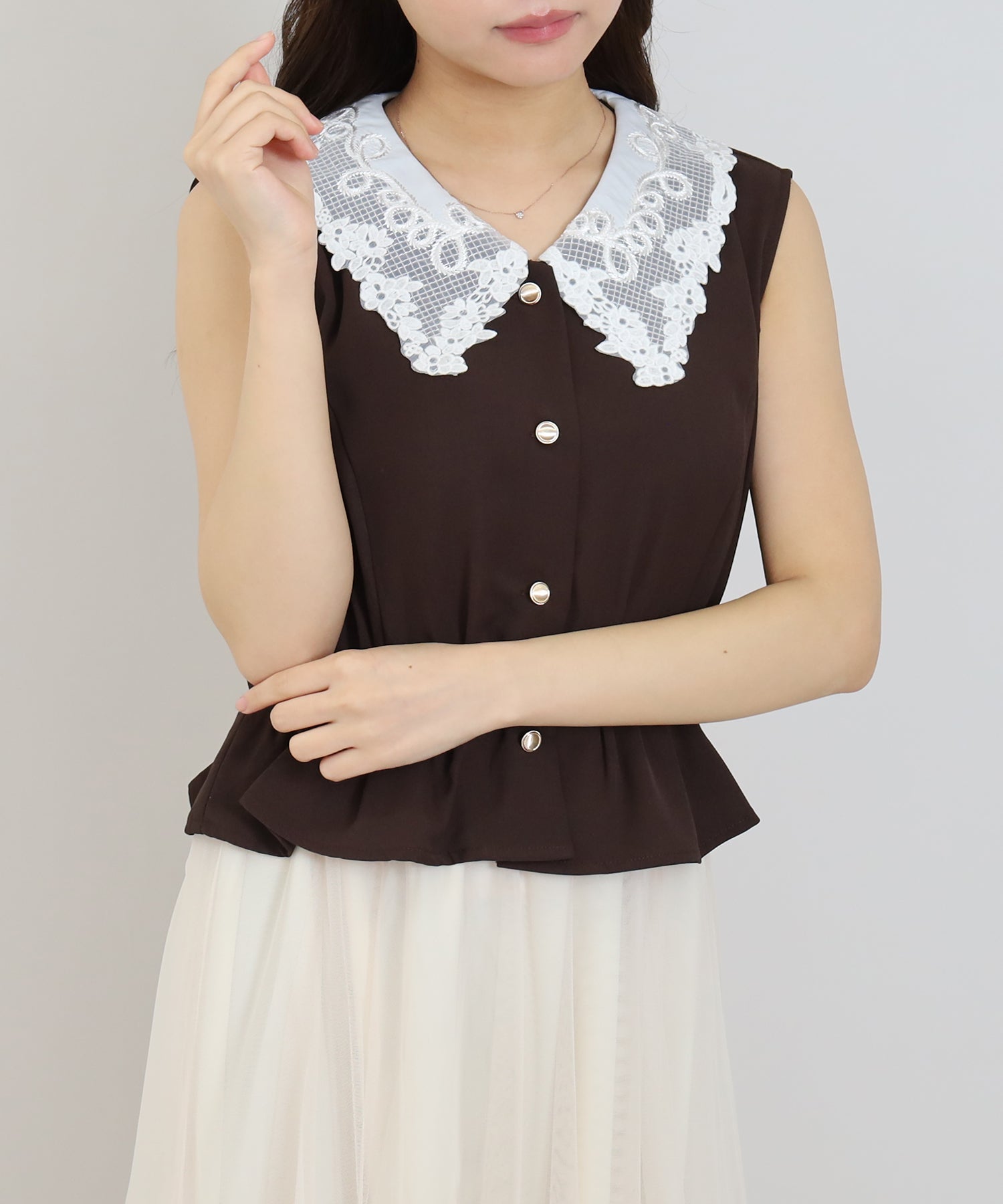 ブラウン　model:156cm  着用サイズ：M