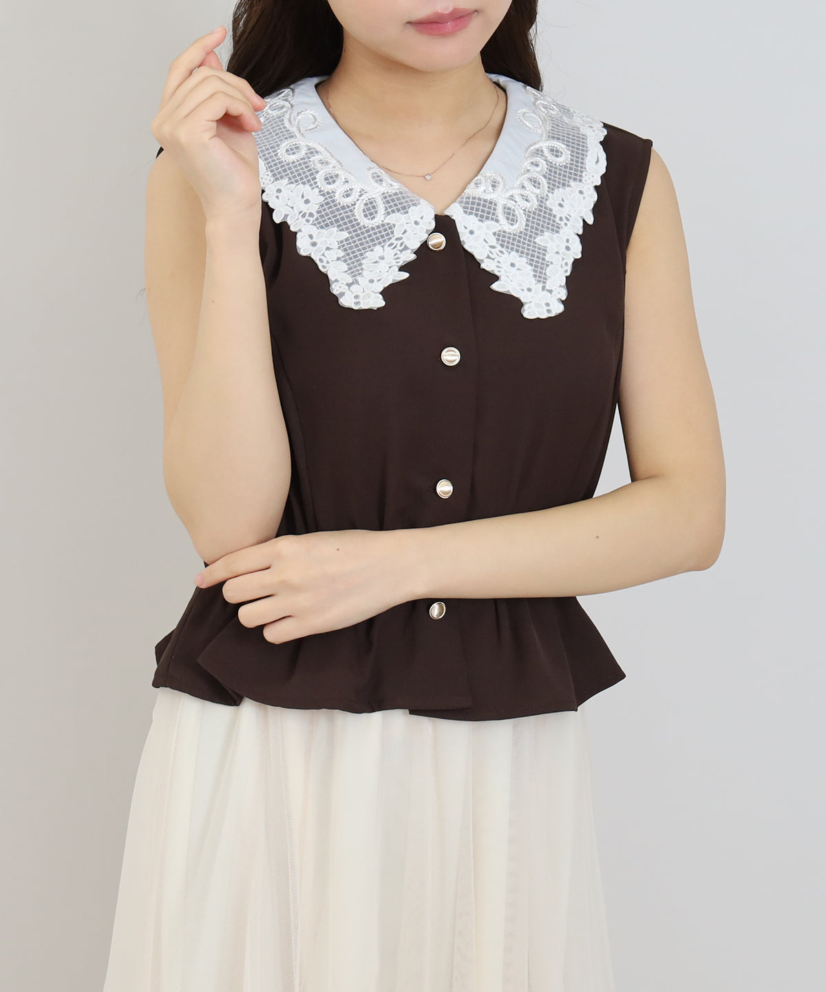 ブラウン　model:156cm  着用サイズ：M