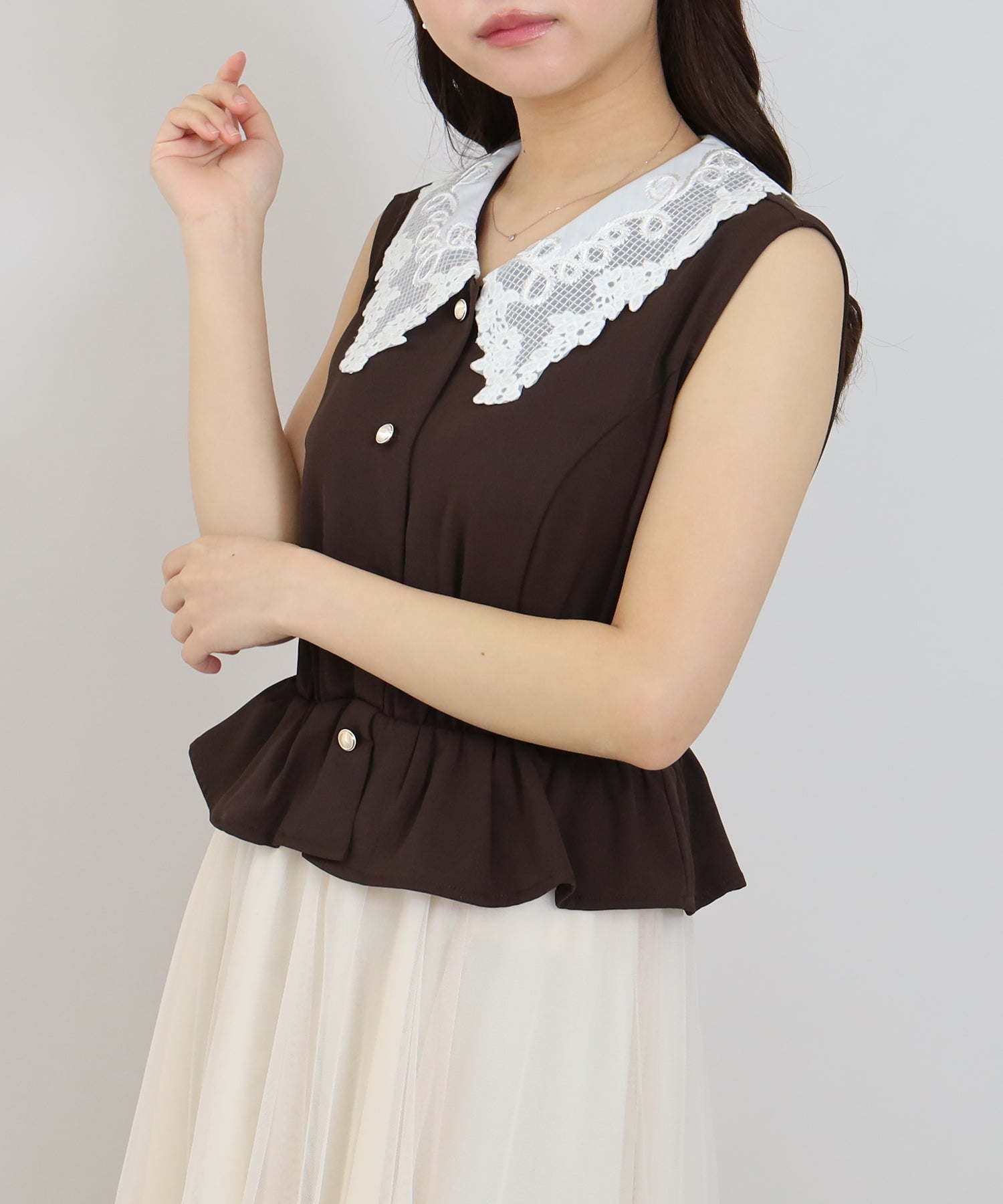 ブラウン　model:156cm  着用サイズ：M