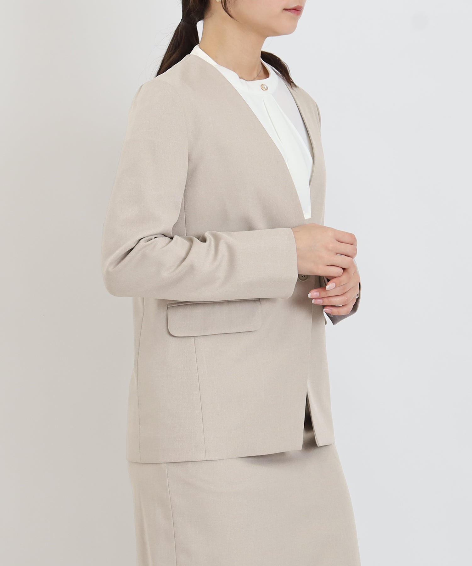 グレージュ　model:160cm  着用サイズ：S