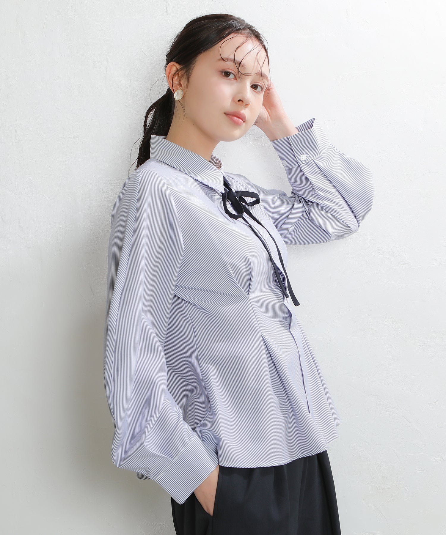 ホワイト×ブルー　model：171　着用サイズ：M