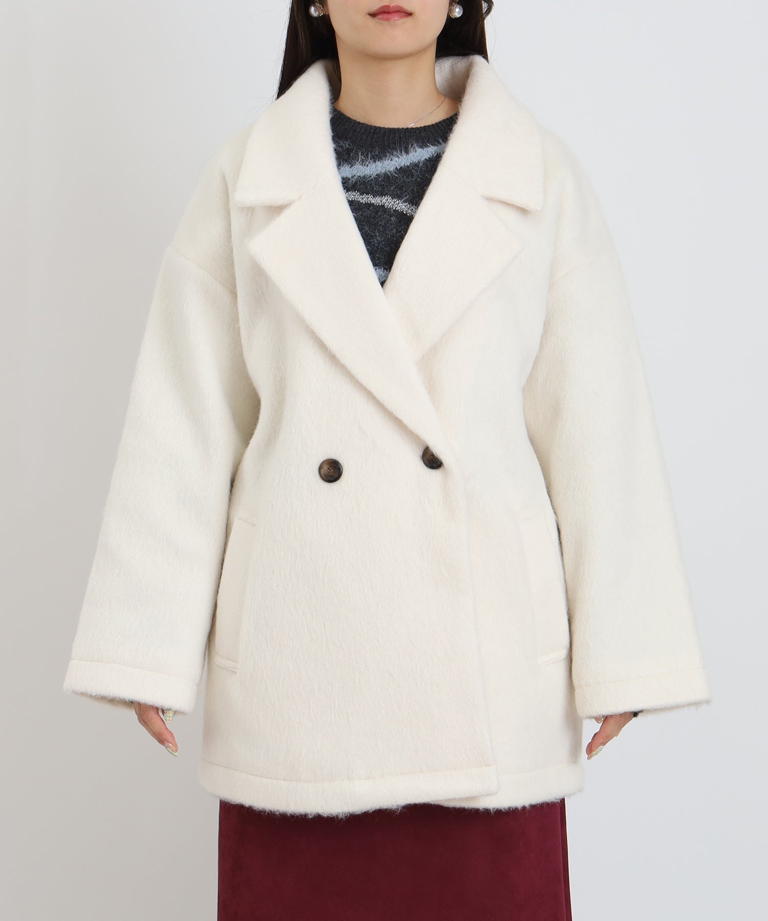 シャギーテーラーハーフコート