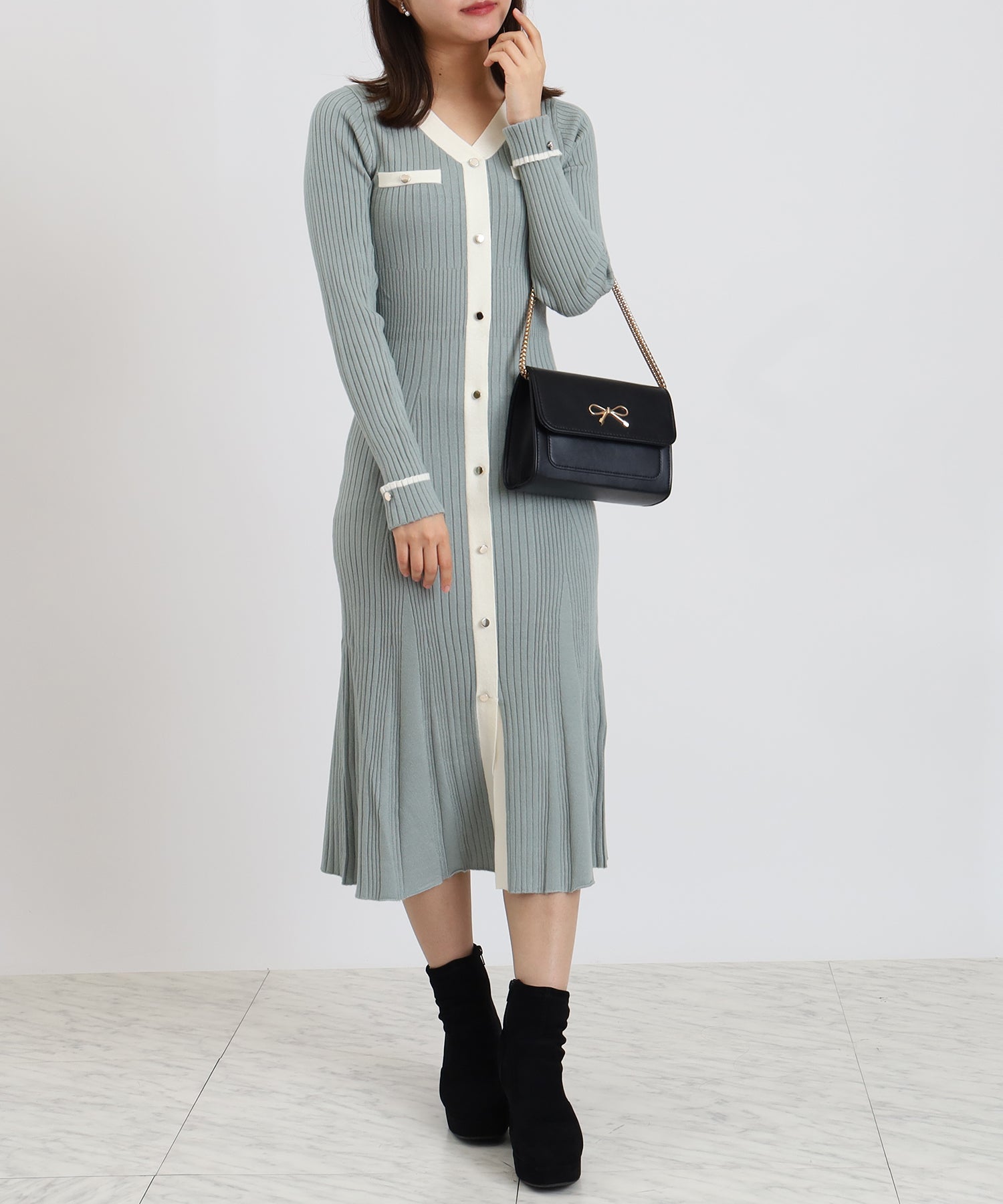 ミント　model:156cm  着用サイズ：M