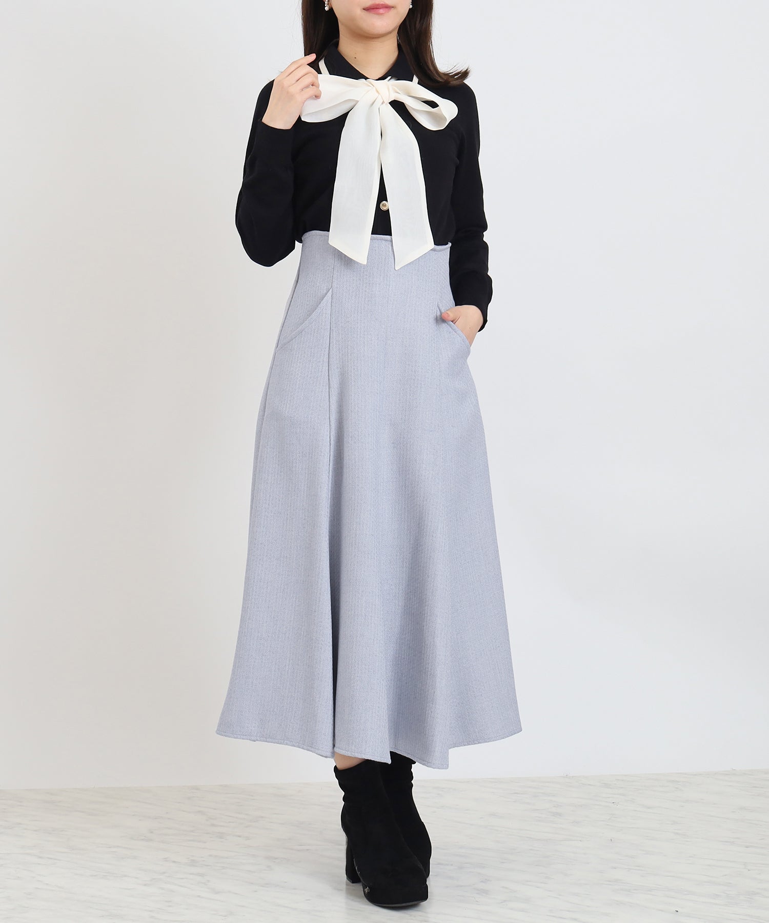 ブルー　model:156cm  着用サイズ：M