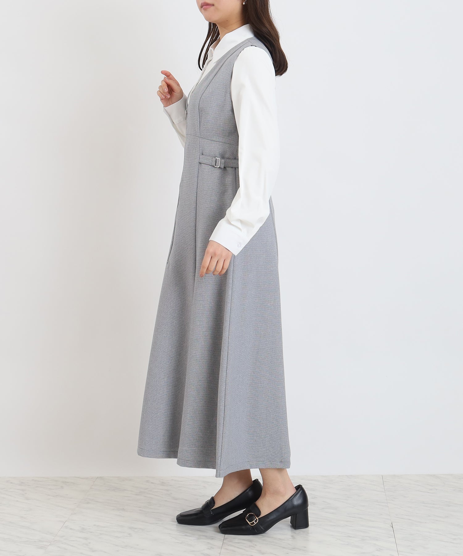 ライトグレー　model:156cm  着用サイズ：M