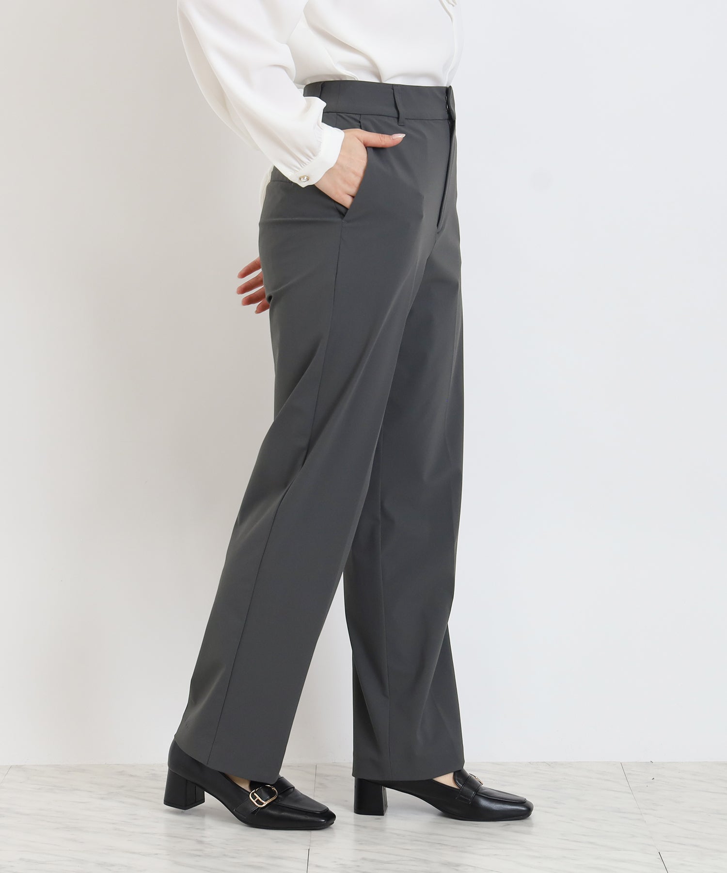 ライトグレー　model:160cm  着用サイズ：M