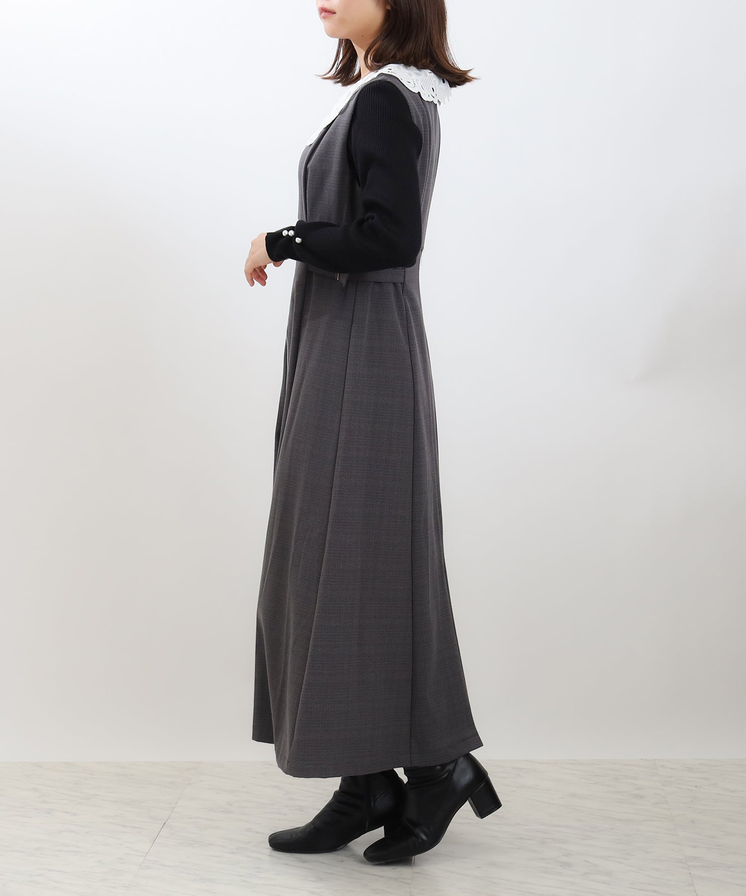 チャコール　model：156　着用サイズ：Ｍ