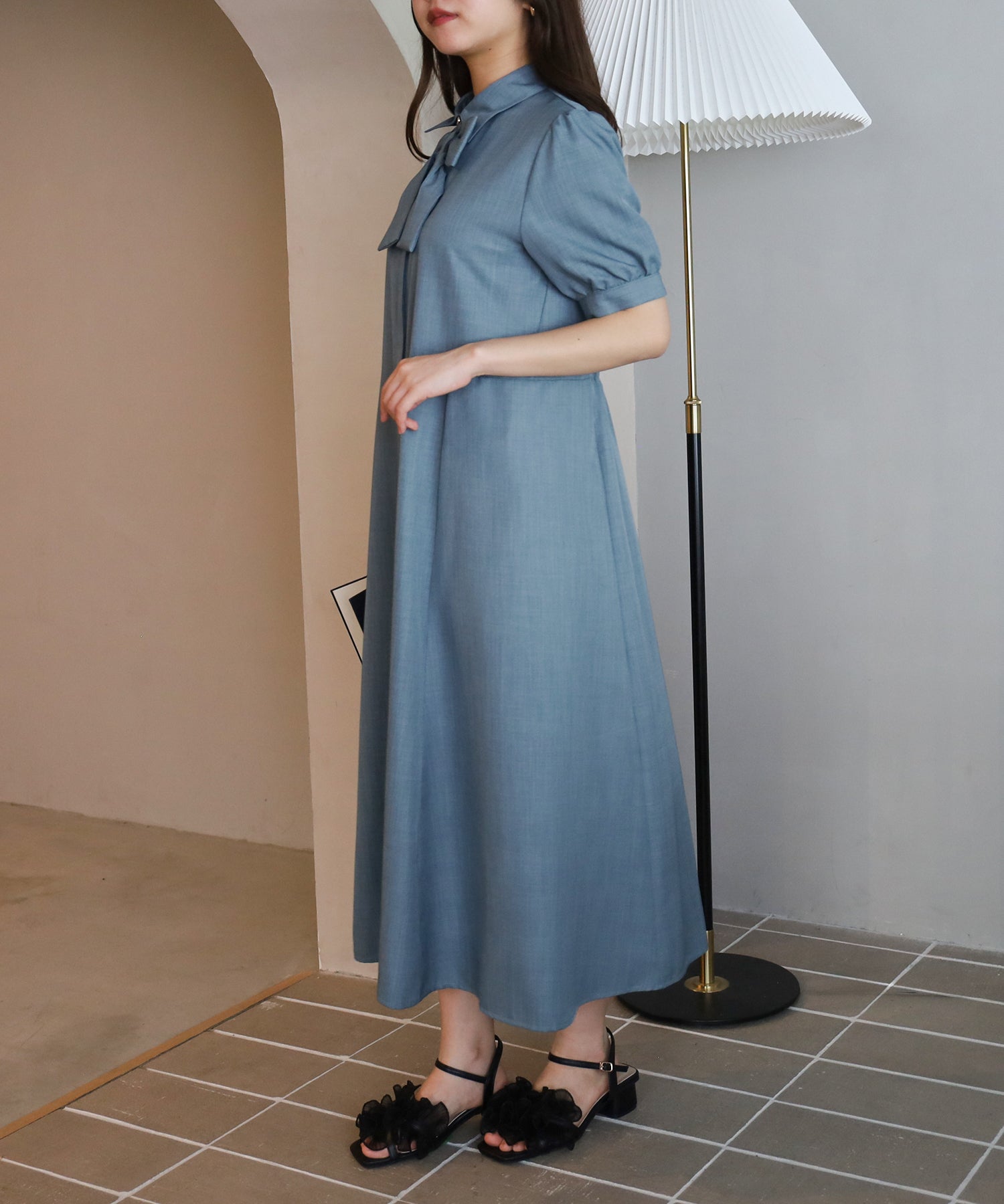 ブルーグリーン　model：156　着用サイズ：M