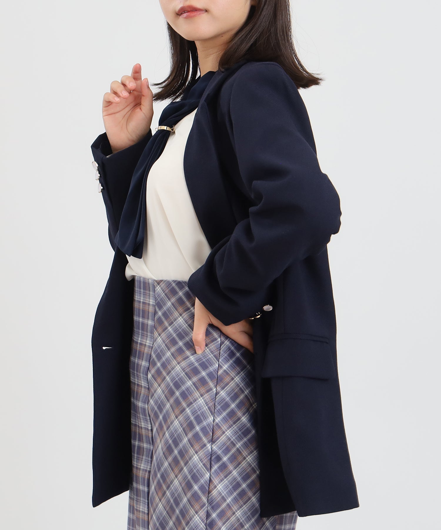 ネイビー　model：156　着用サイズ：S