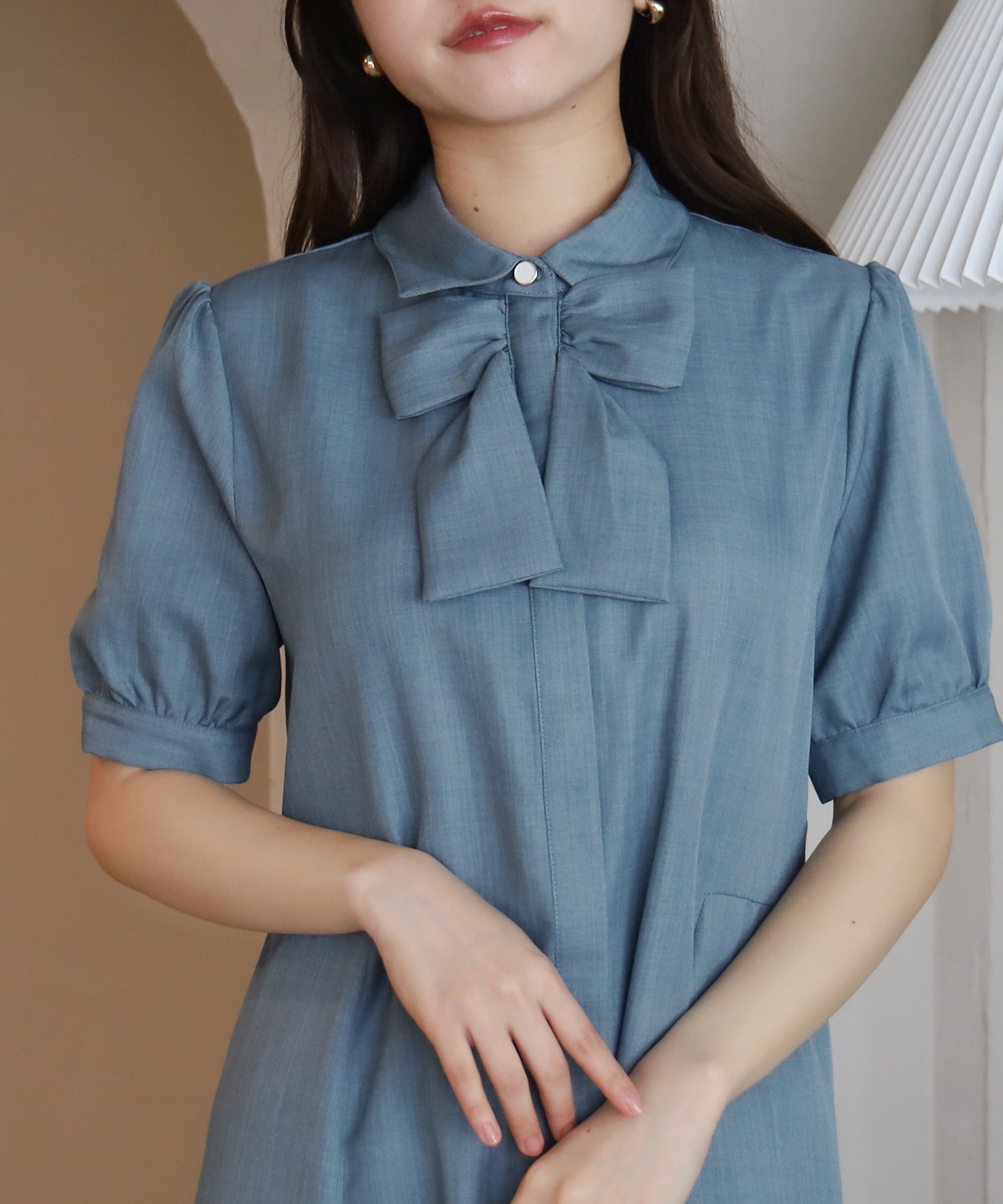 ブルーグリーン　model：156　着用サイズ：M