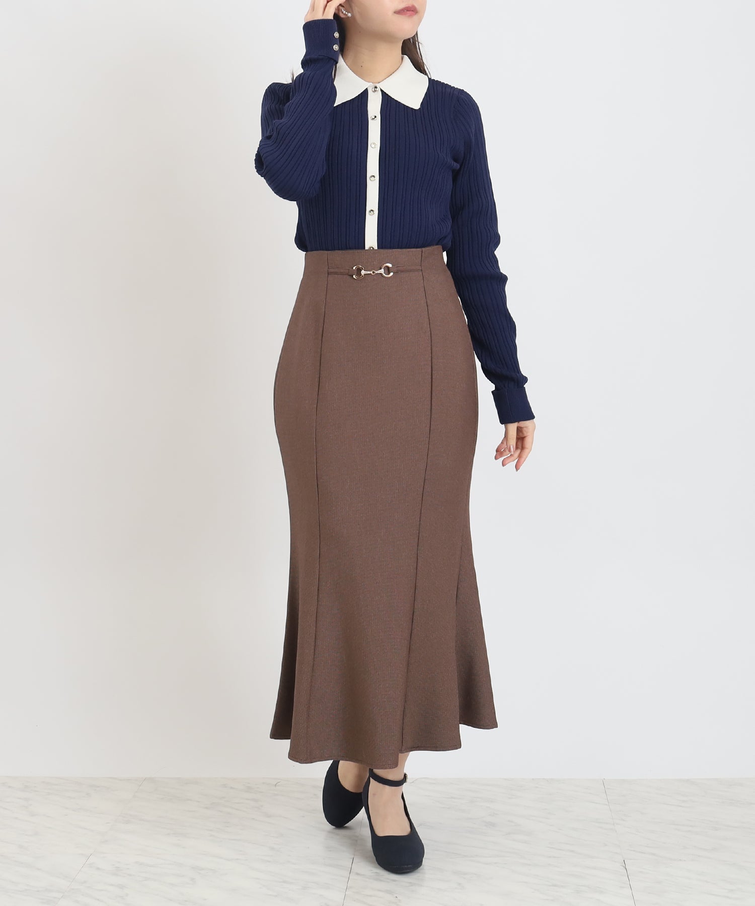 ネイビー　model：156　着用サイズ：M