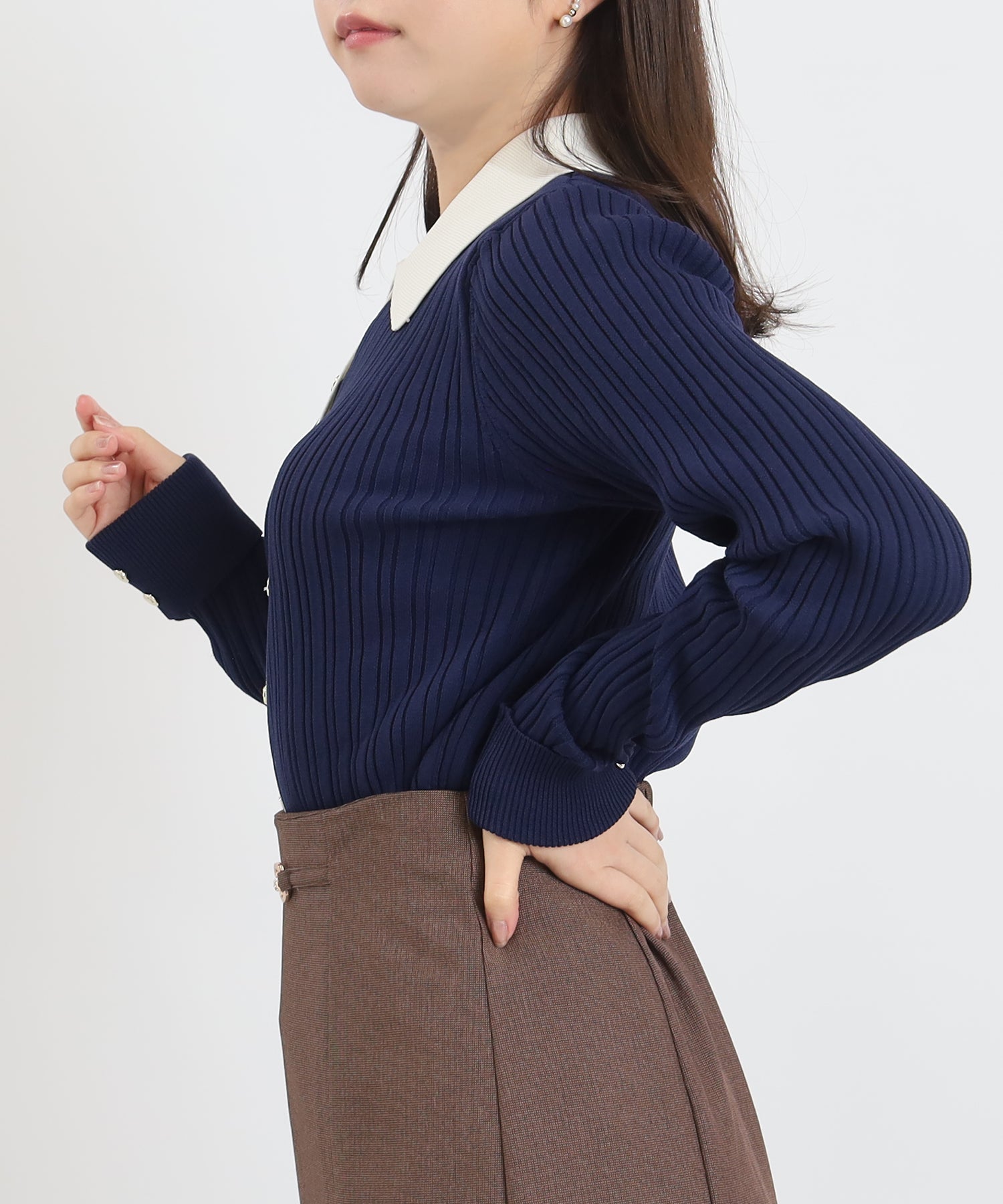 ネイビー　model：156　着用サイズ：M