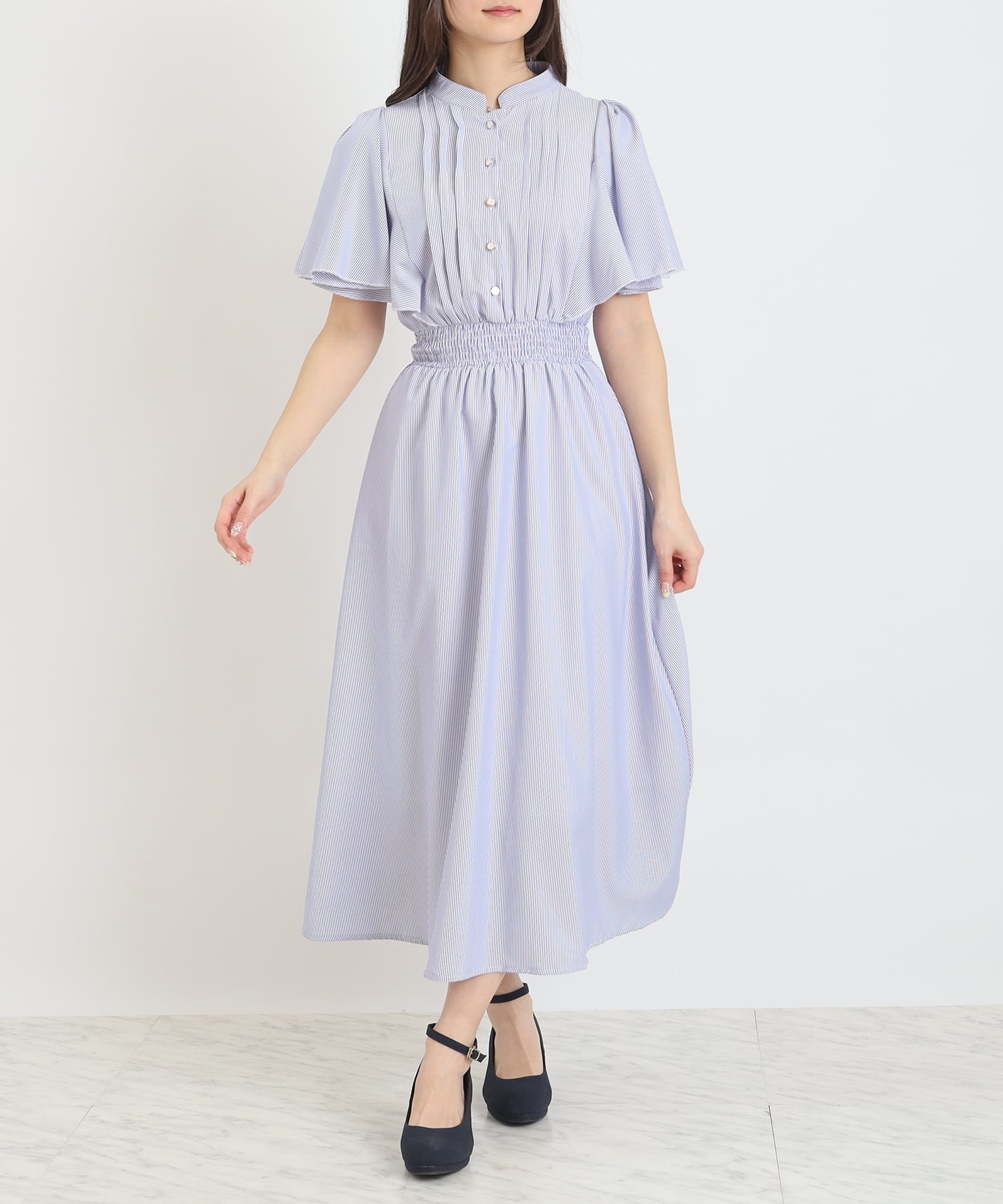 ホワイト×ブルー　model:160cm  着用サイズ：M