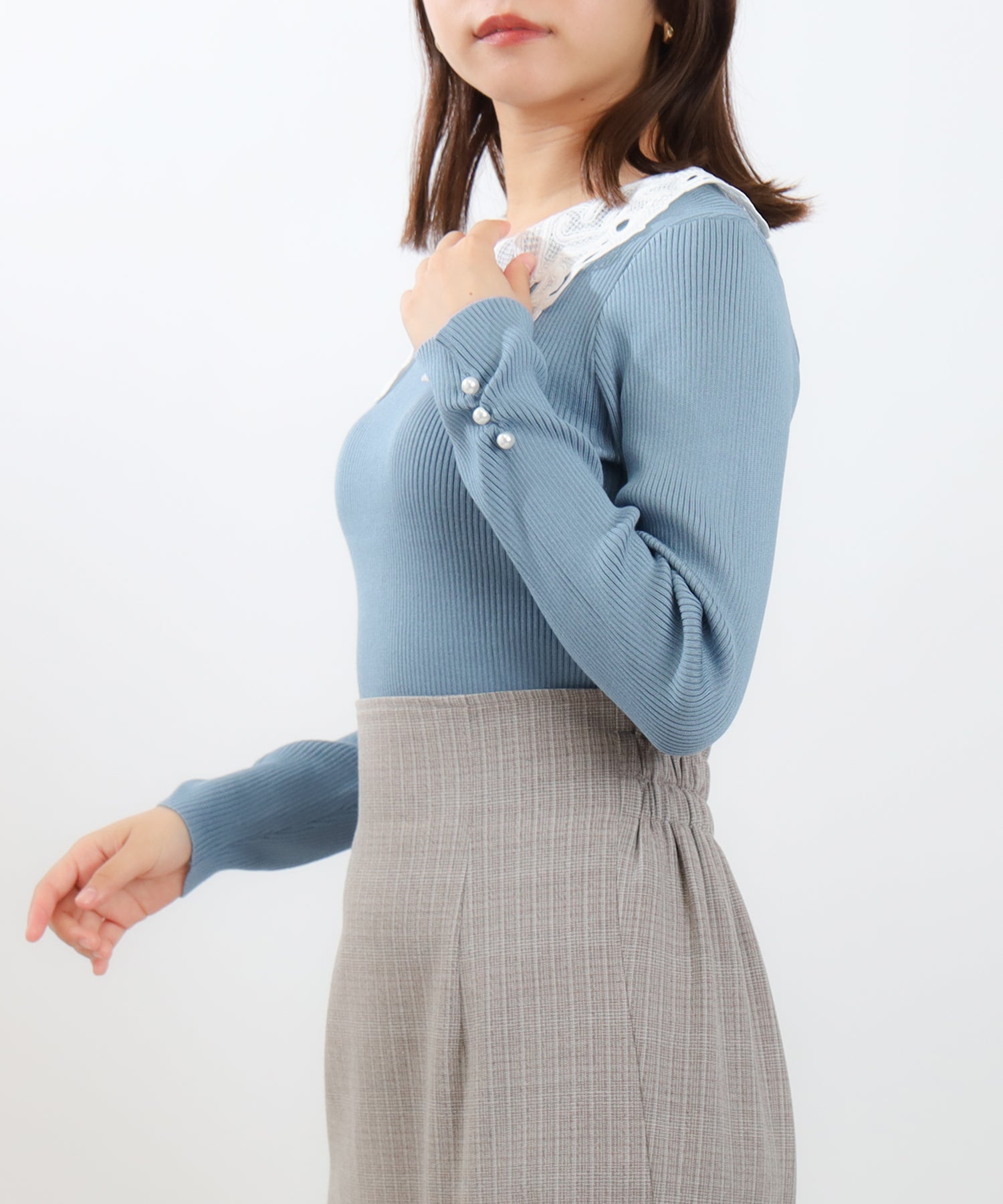 ダスティーブルー　model：156　着用サイズ：Ｍ