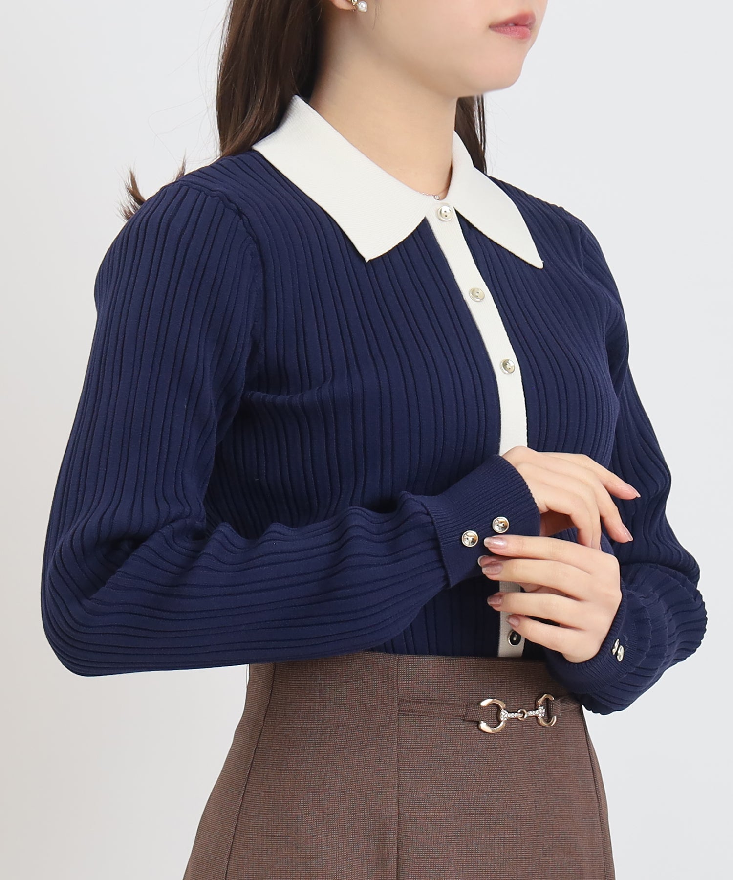 ネイビー　model：156　着用サイズ：M