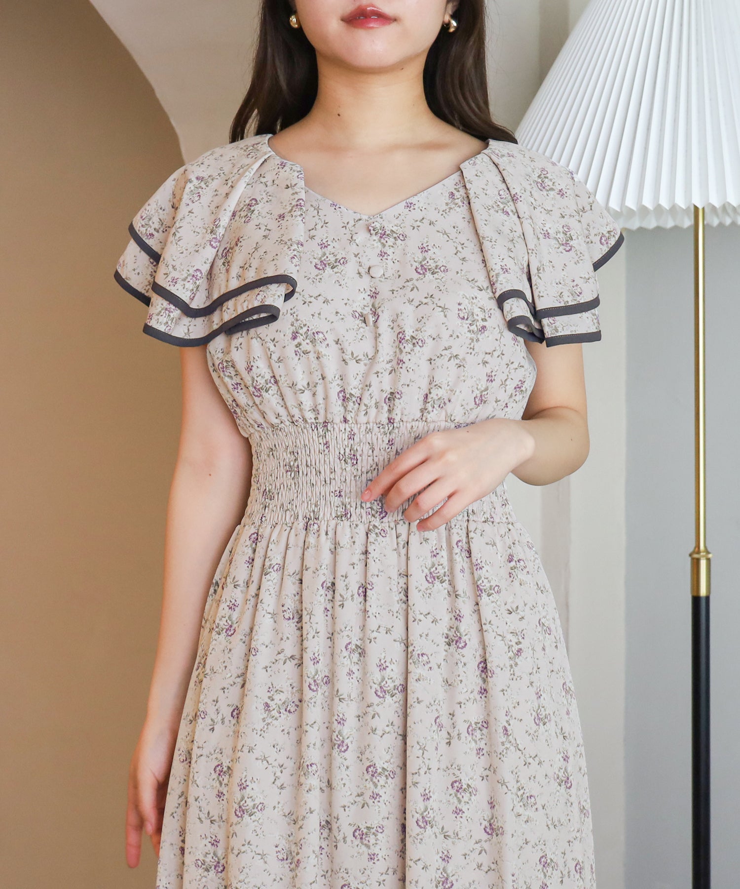 ホワイト×パープル　model：156　着用サイズ：M