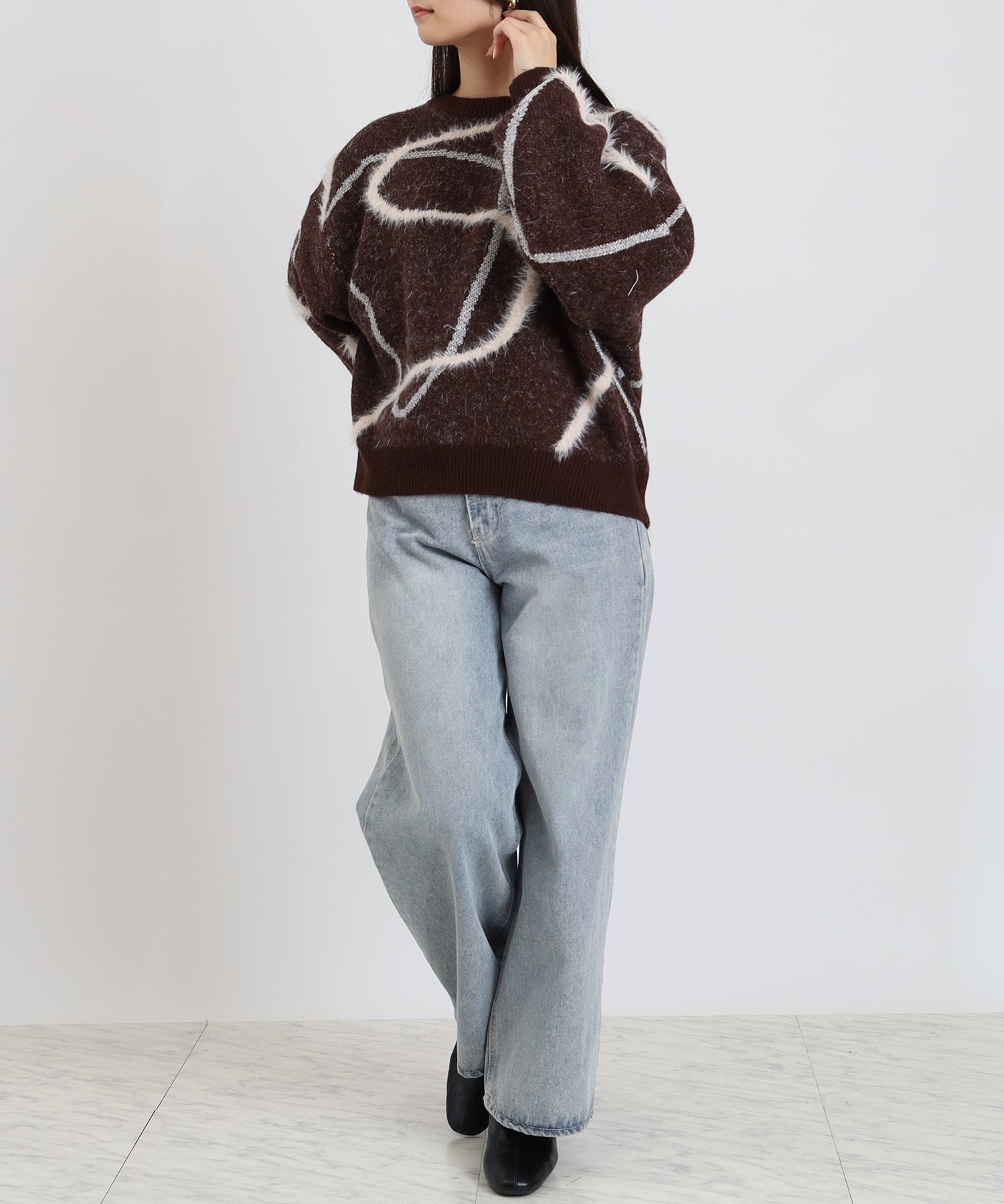 ブラウン　model:160cm  着用サイズ：M