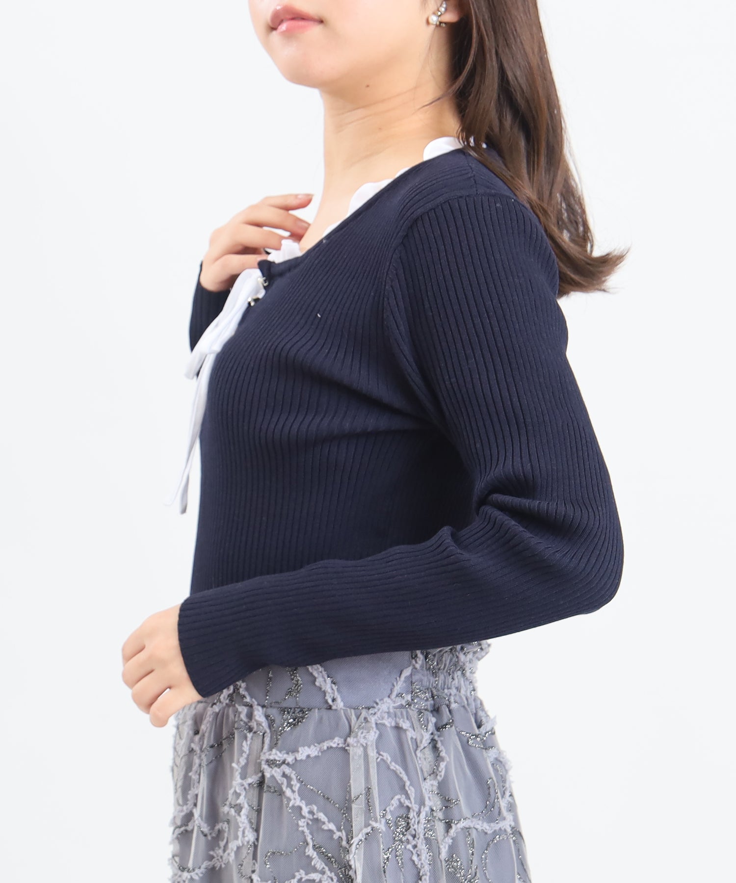 ネイビー　model:156cm  着用サイズ：M