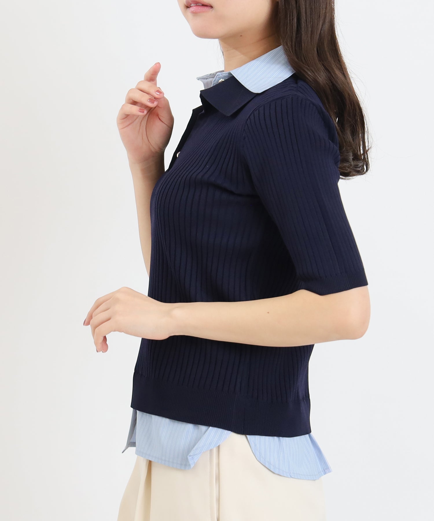 シャツイミテーションスポンディッシュニット