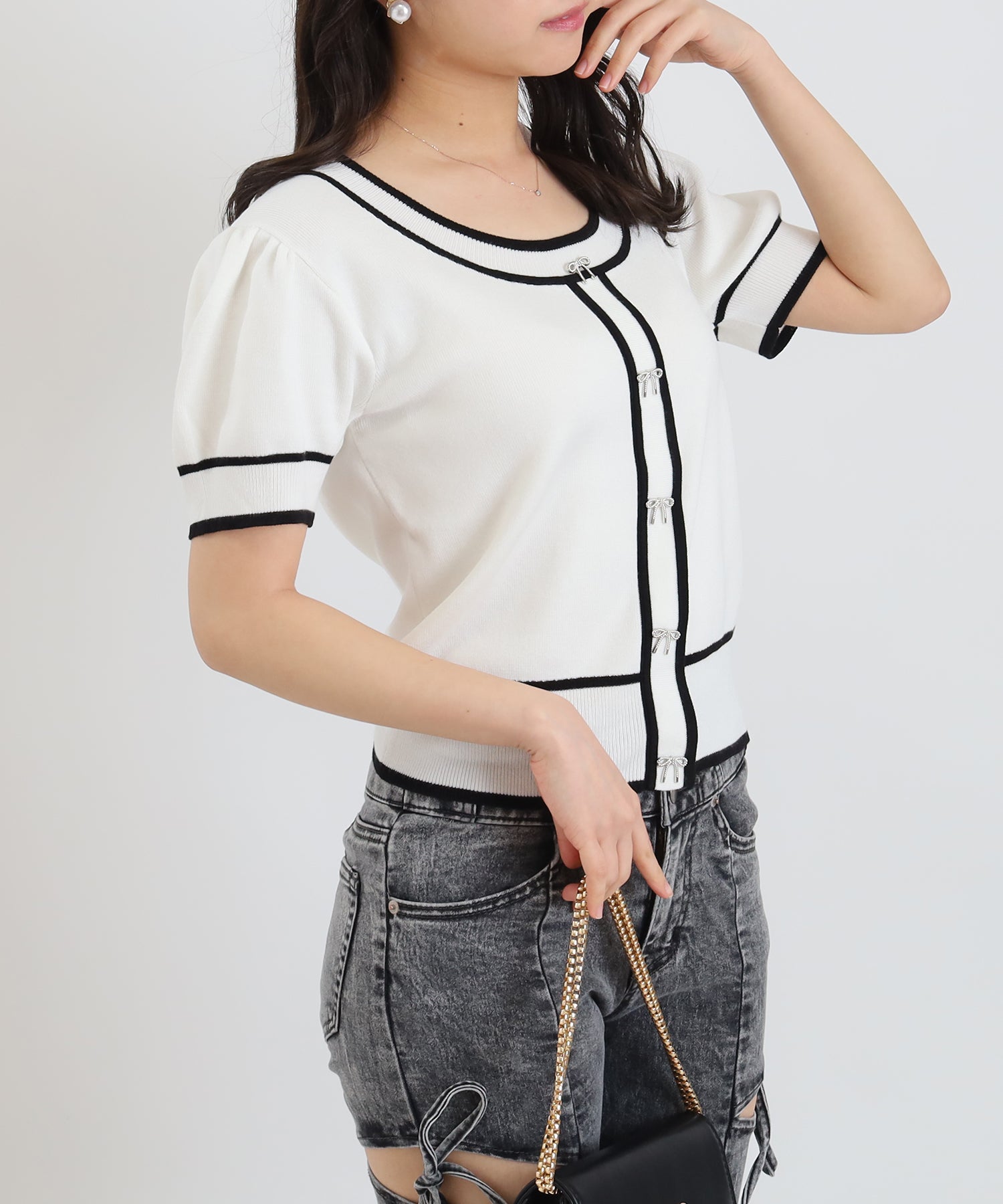 ホワイト　model:156cm  着用サイズ：M