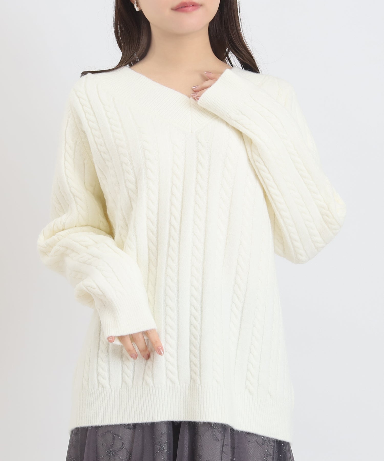 アイボリー　model：156　着用サイズ：M