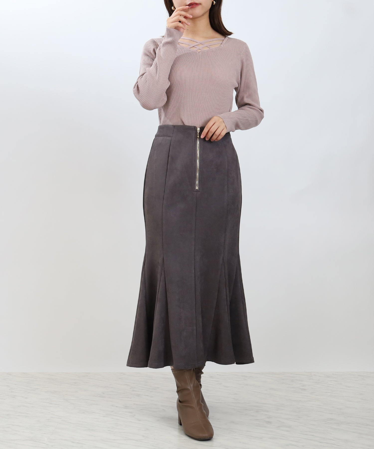 チャコール model：156㎝ 着用サイズ：S