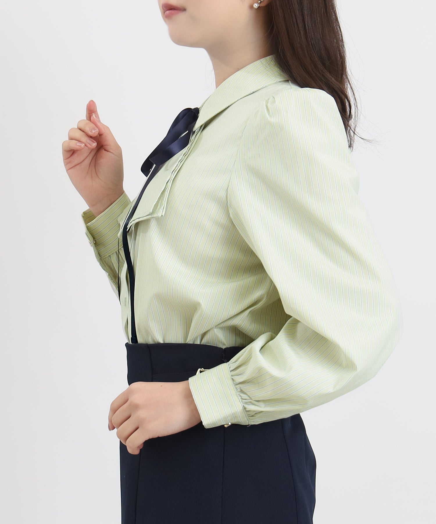 ミント×ストライプ　model：156　着用サイズ：S