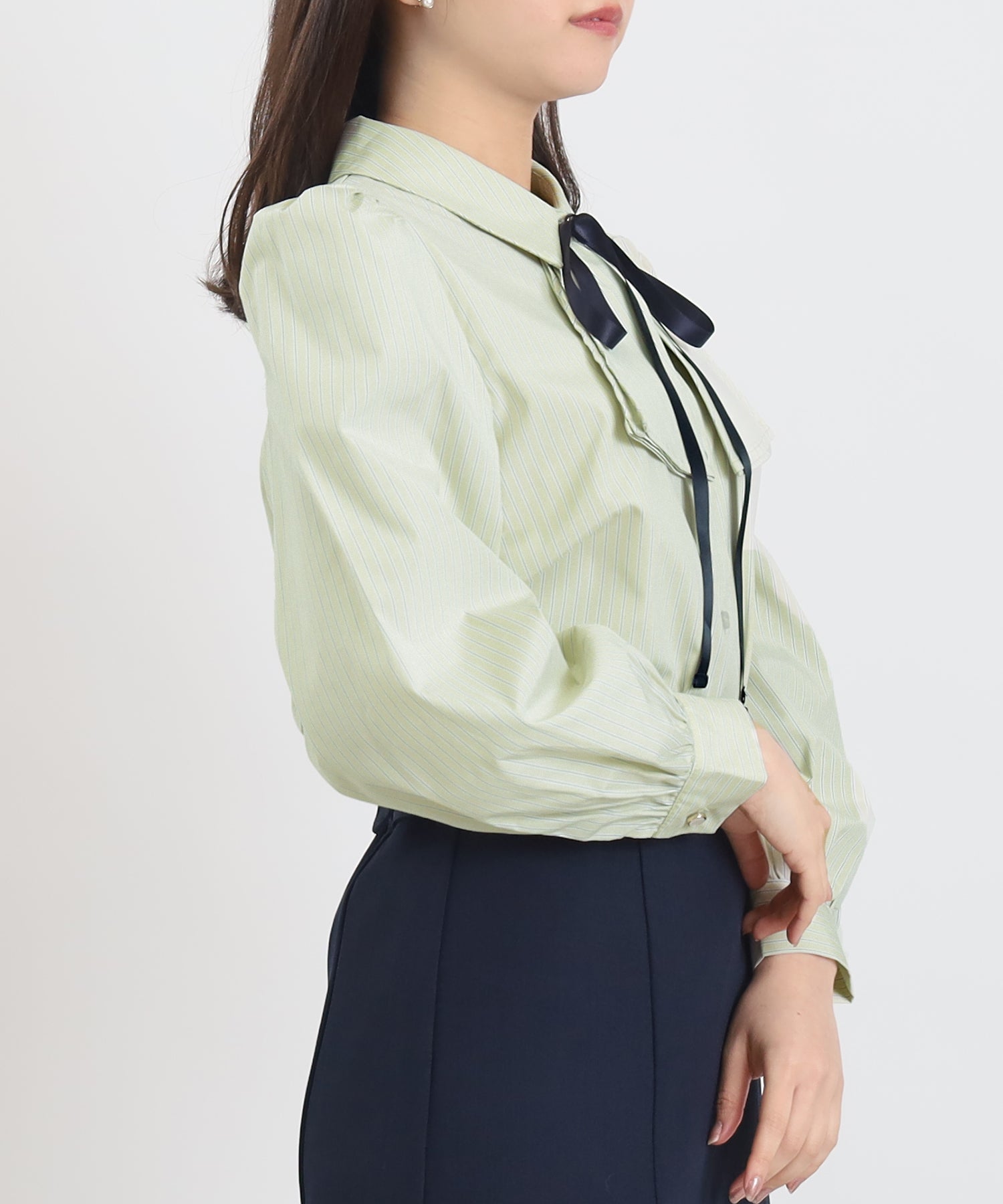 ミント×ストライプ　model：156　着用サイズ：S