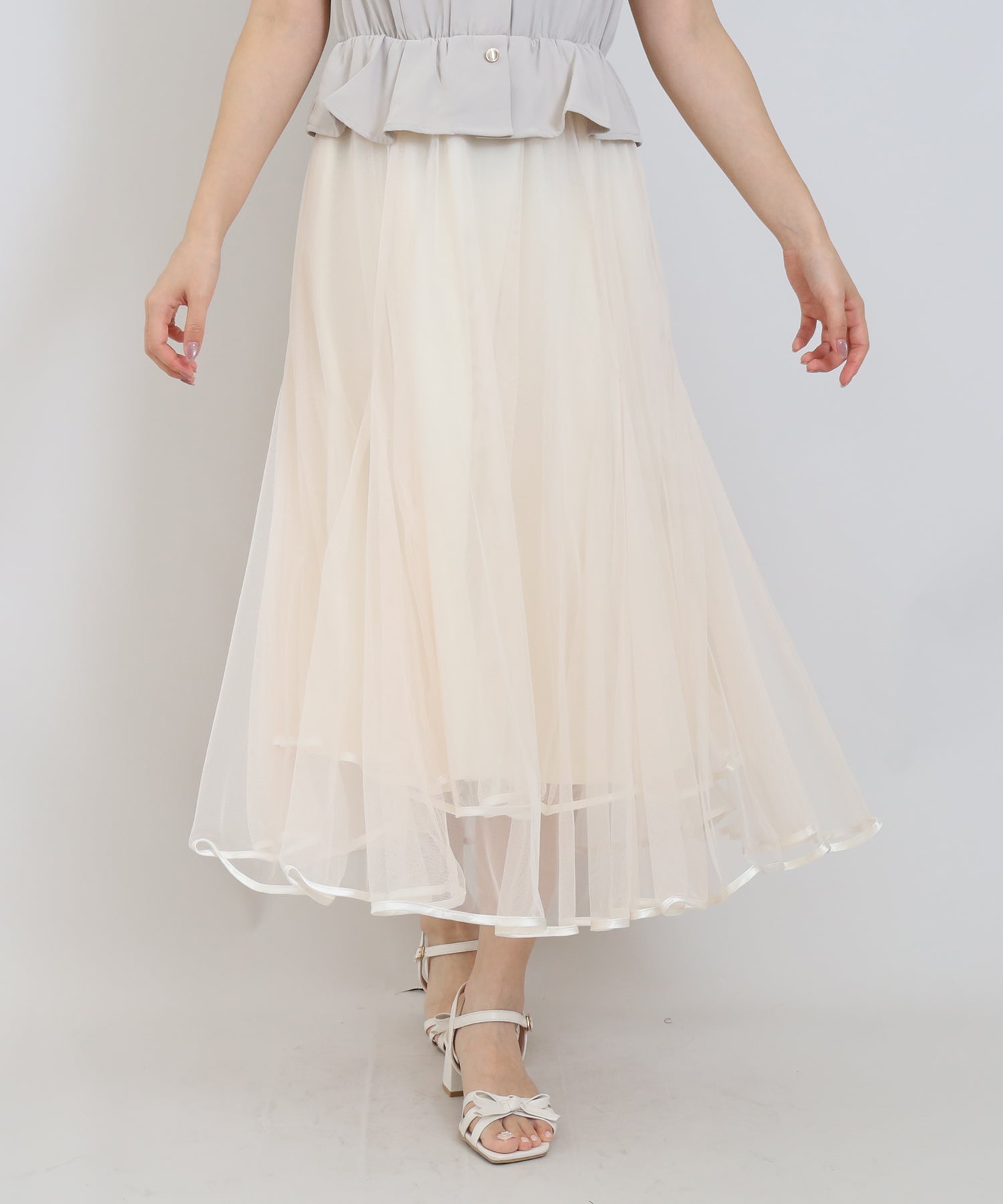 グレージュ　model:160cm  着用サイズ：M