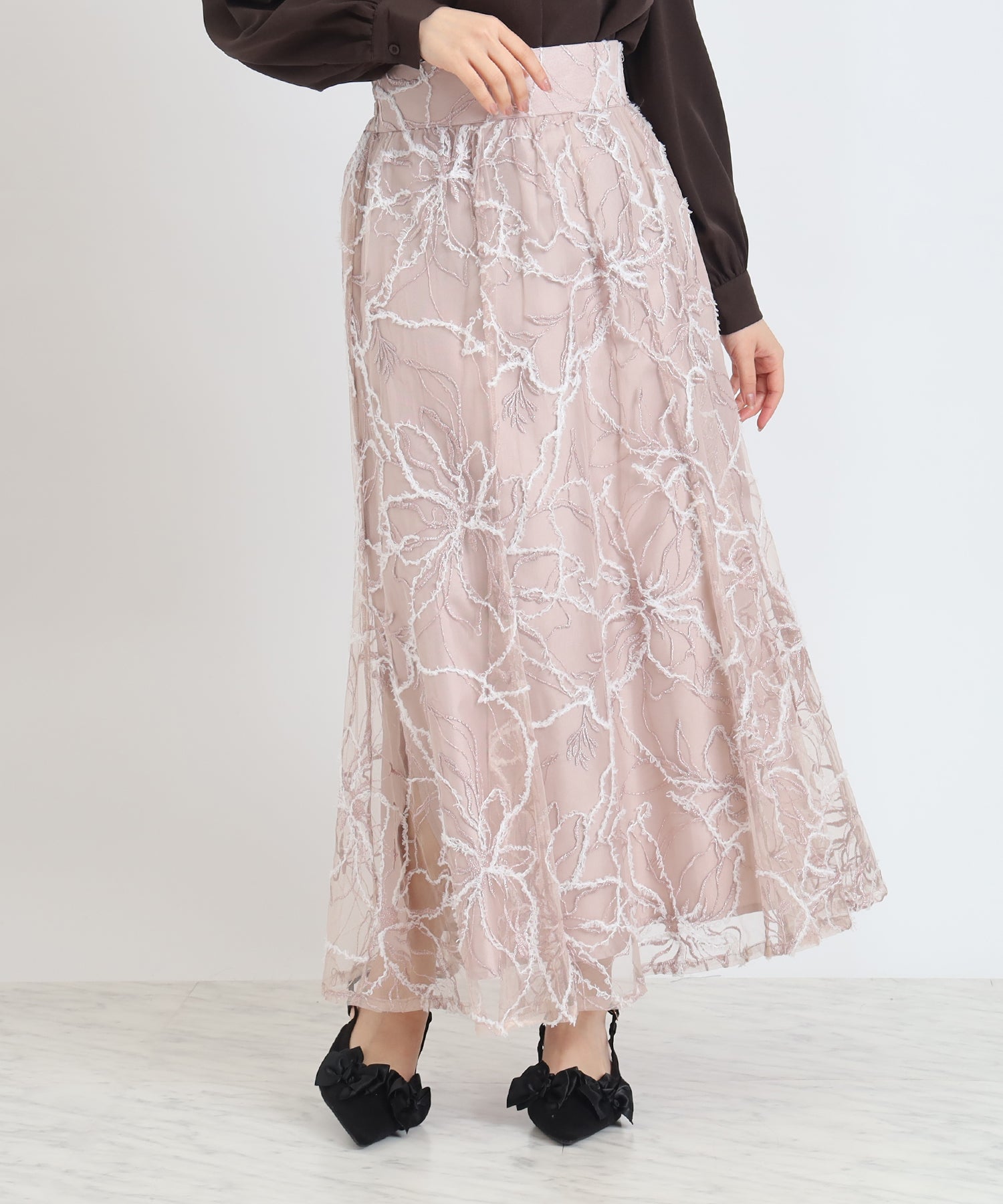 ピンク　model：156　着用サイズ：M(長：90㎝丈仕様)