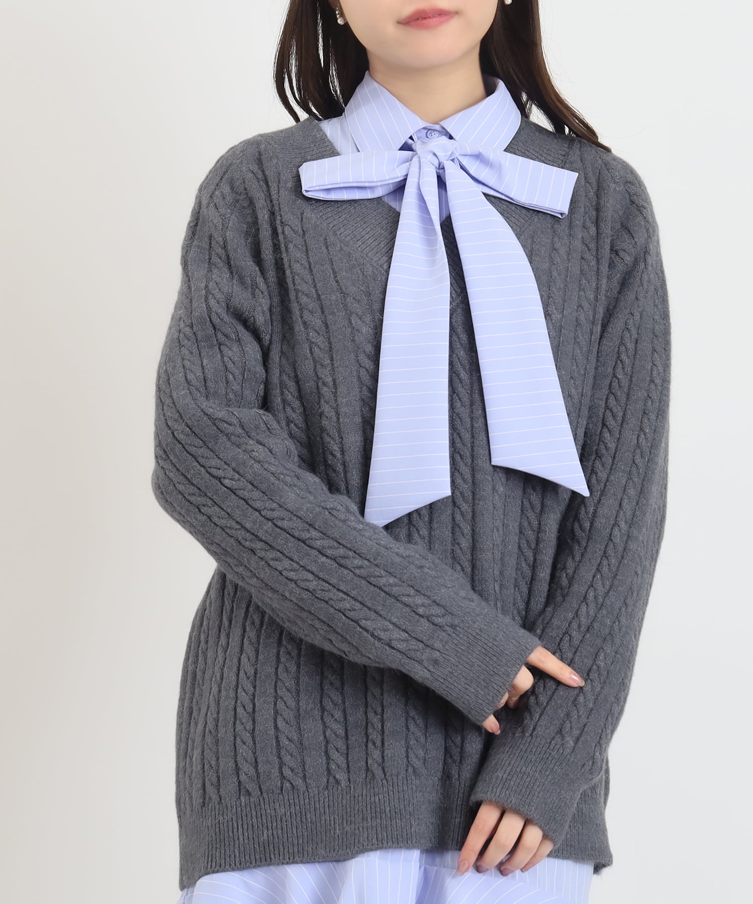 ライトグレー　model：156　着用サイズ：M