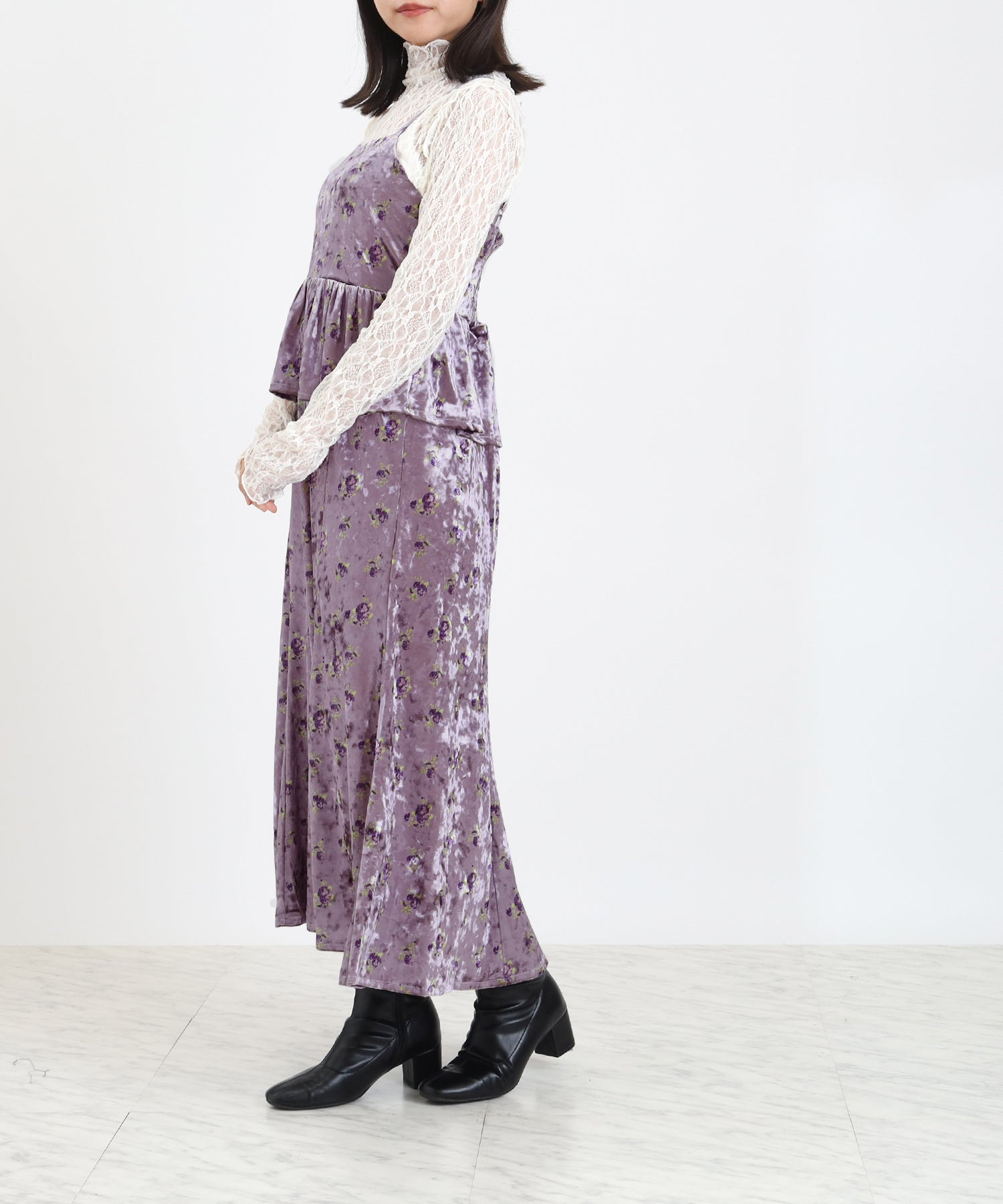 パープル　model：156　着用サイズ：M