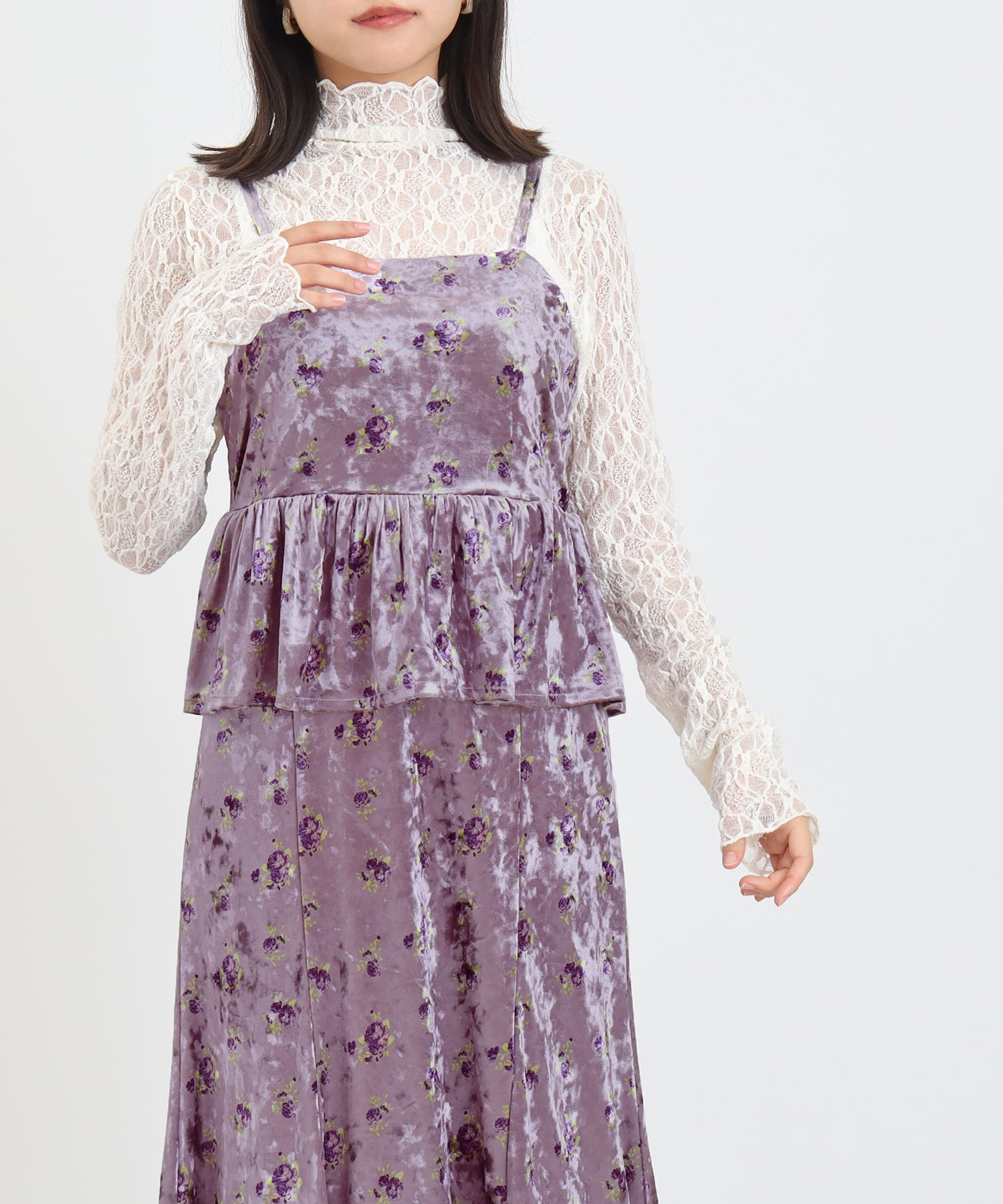 パープル　model：156　着用サイズ：M