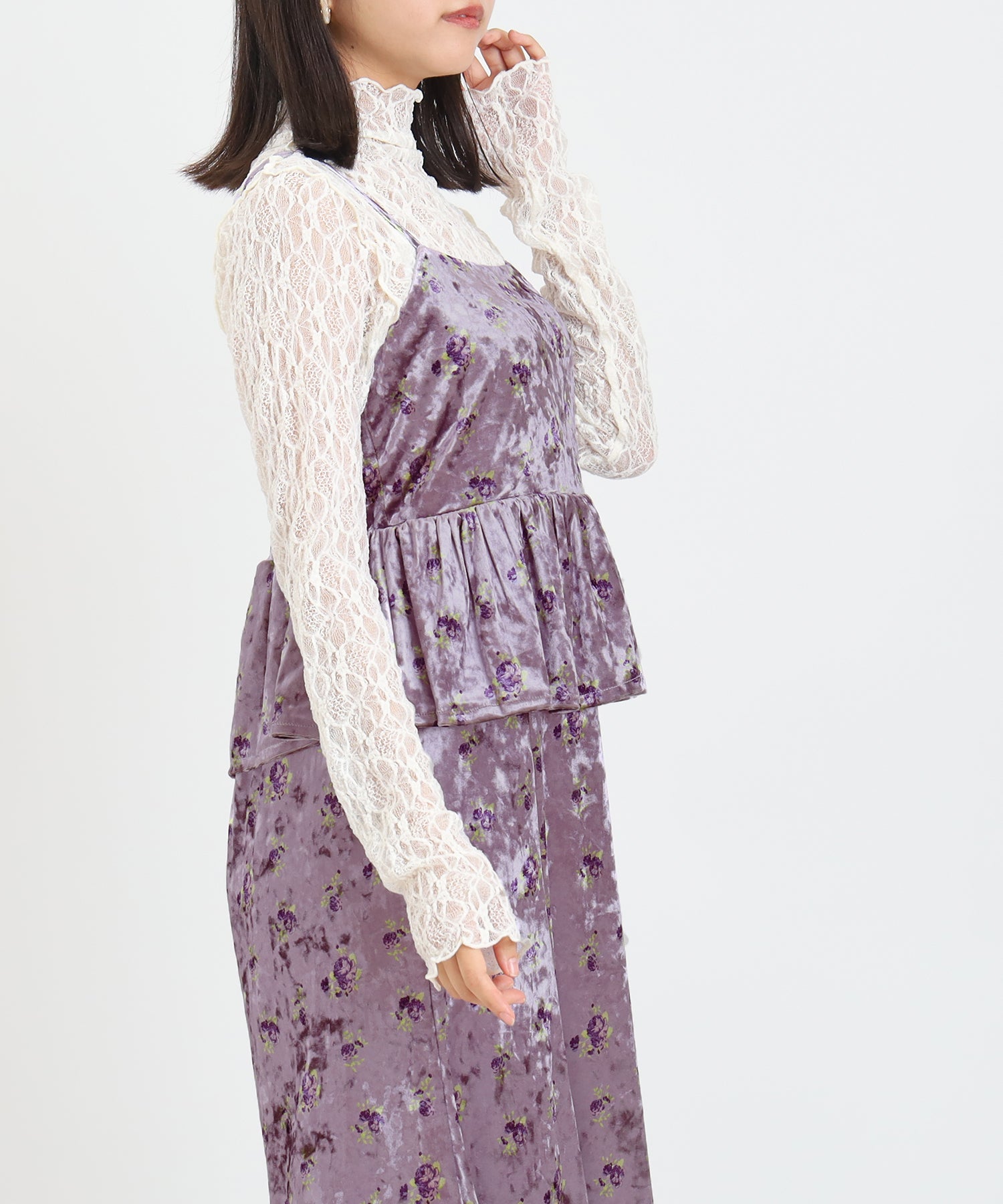 パープル　model：156　着用サイズ：M