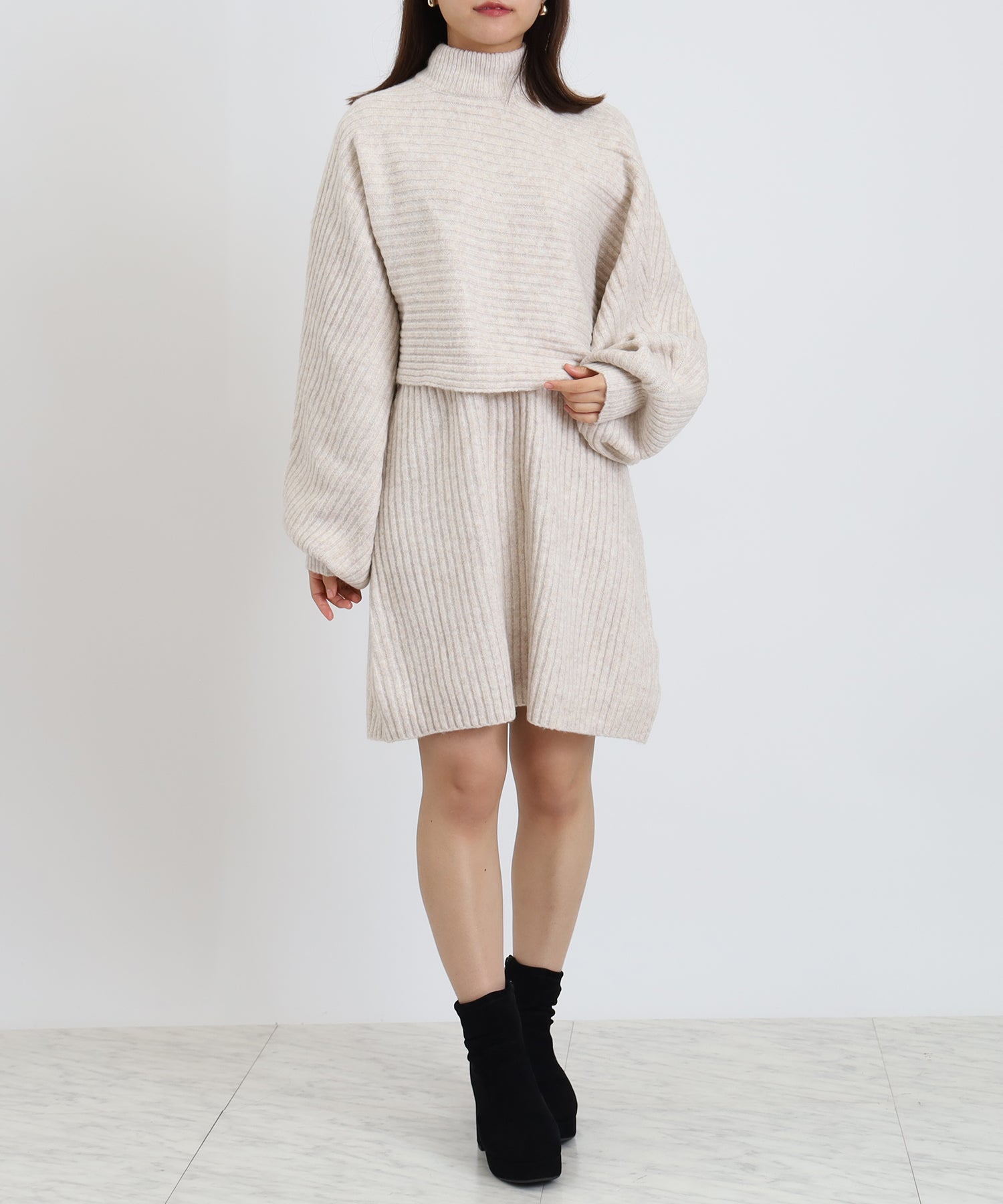 アイボリー　model:156cm  着用サイズ：M