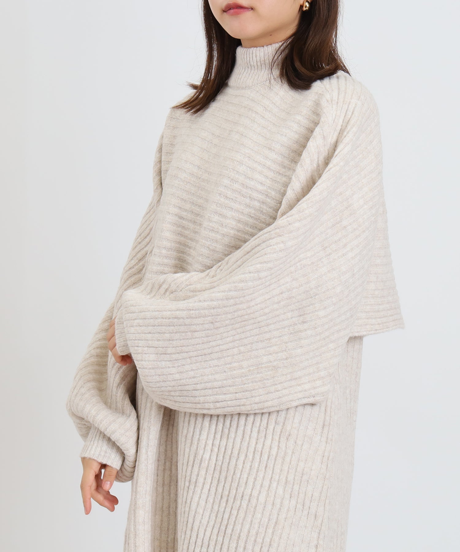 アイボリー　model:156cm  着用サイズ：M