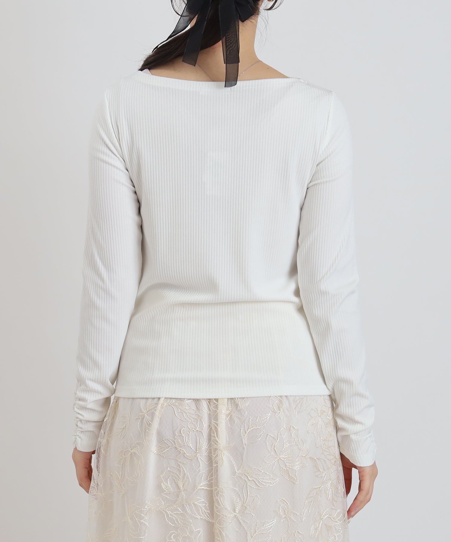 (オンラインショップ先行入荷)アシメドレープバンテージカットソー