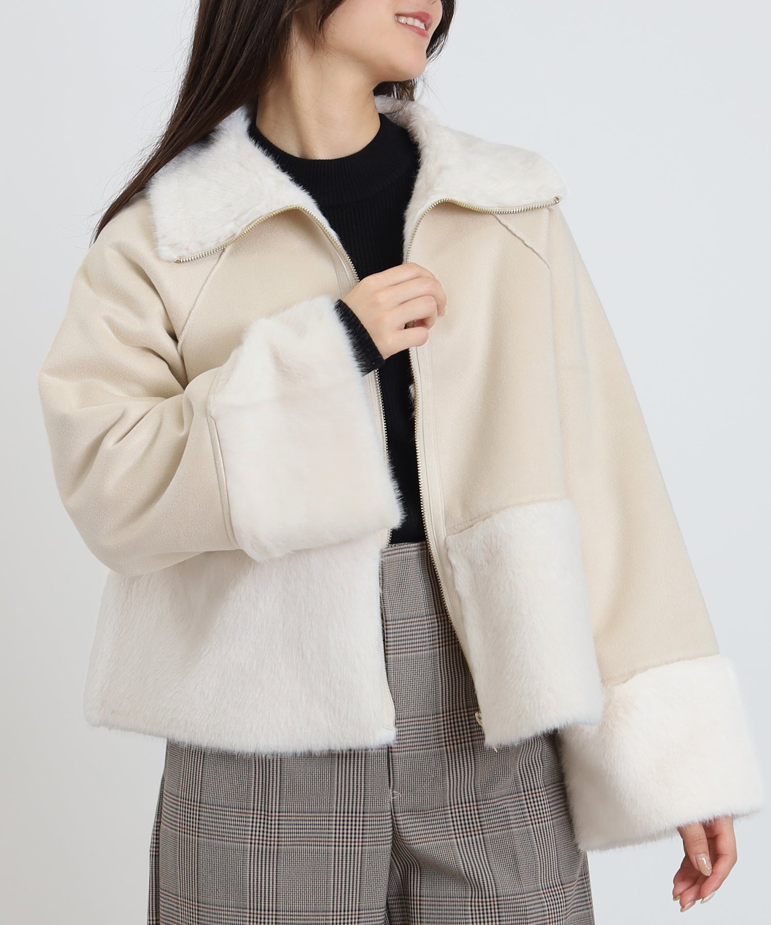 アイボリー　model:160cm  着用サイズ：M