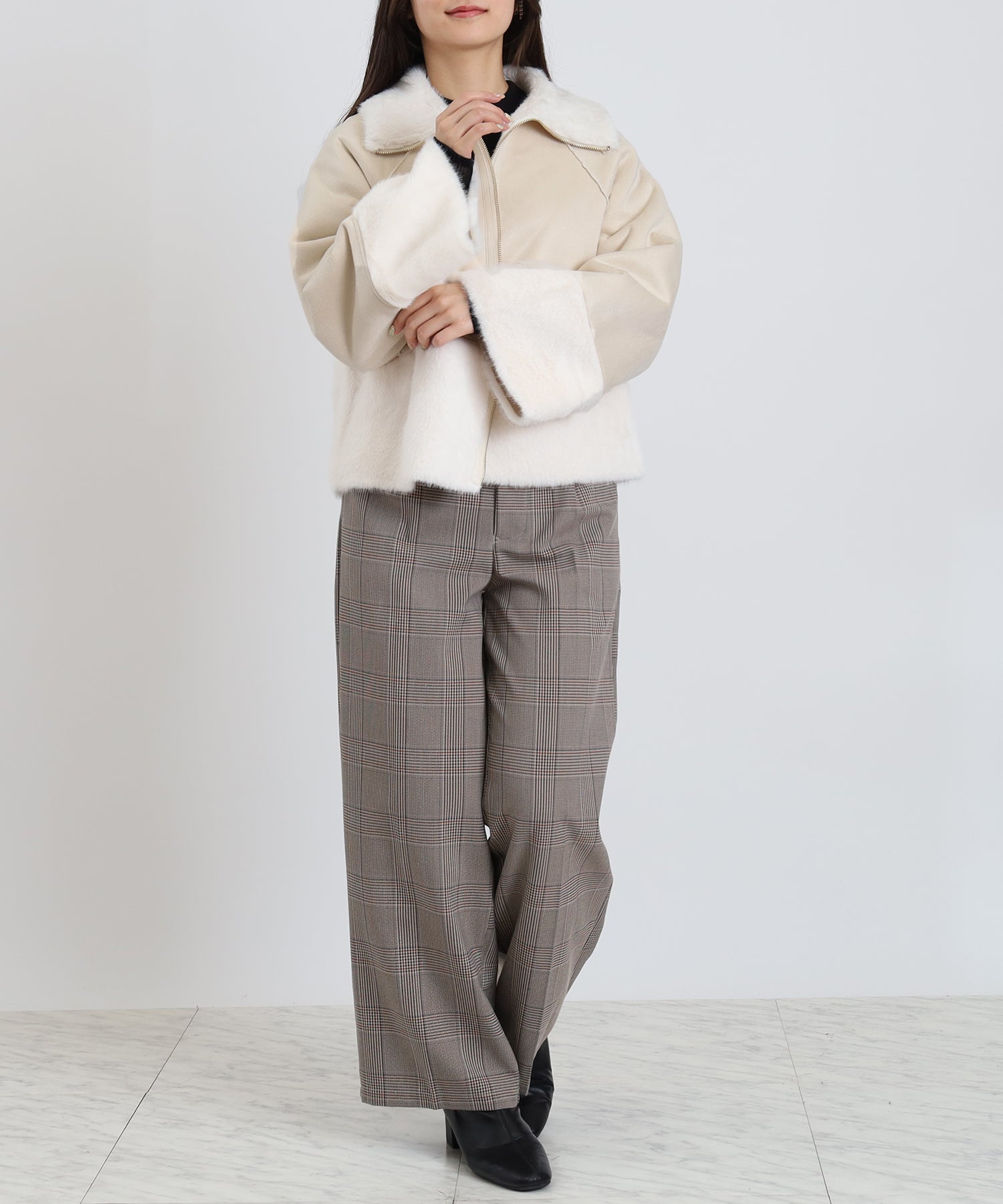 アイボリー　model:160cm  着用サイズ：M