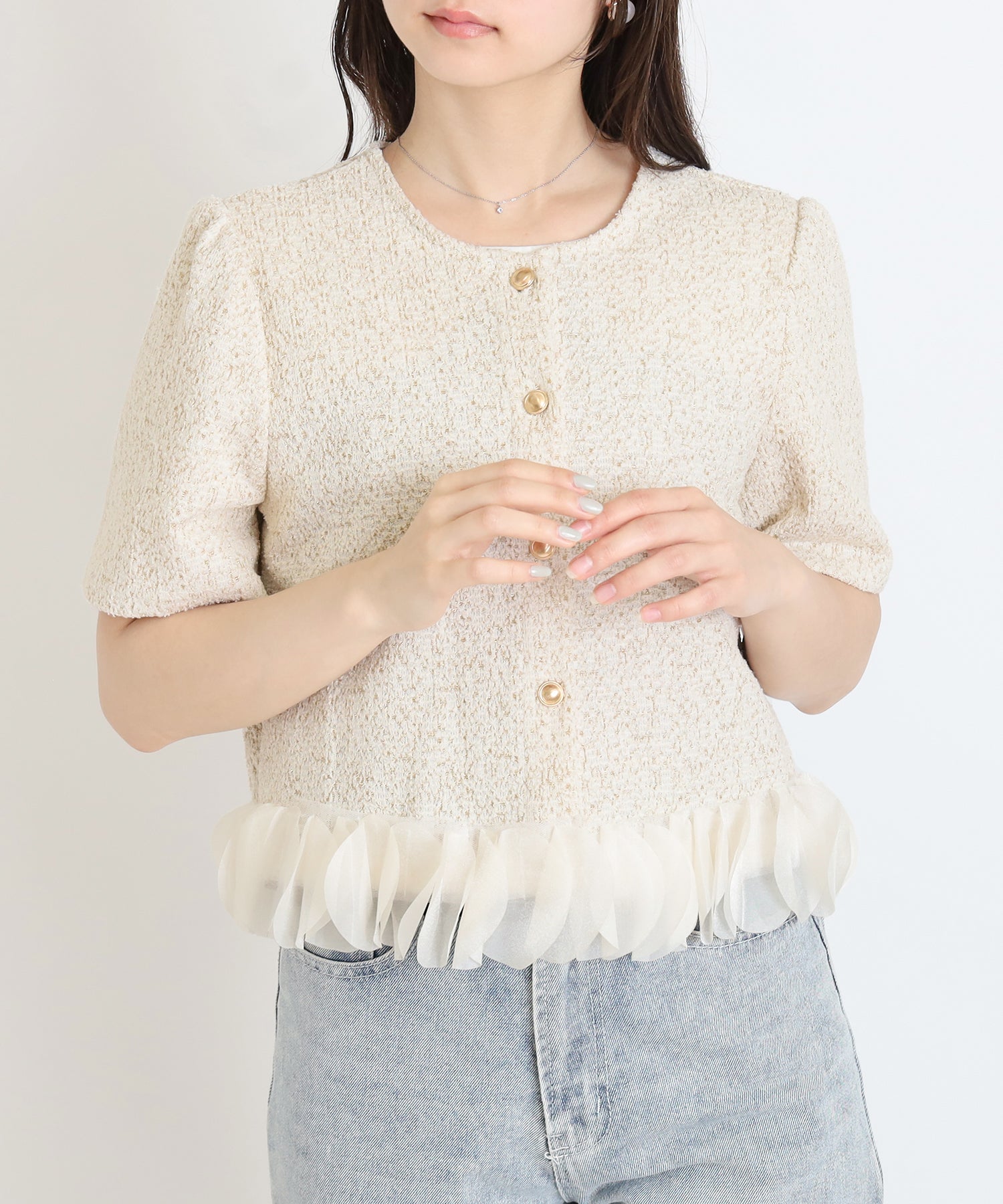 アイボリー　model:160cm  着用サイズ：M
