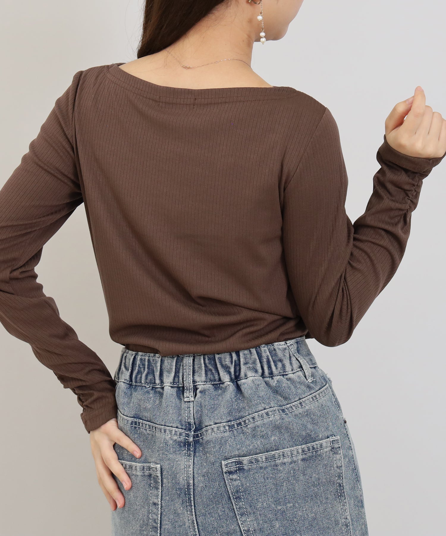 ブラウン　model:156cm  着用サイズ：M