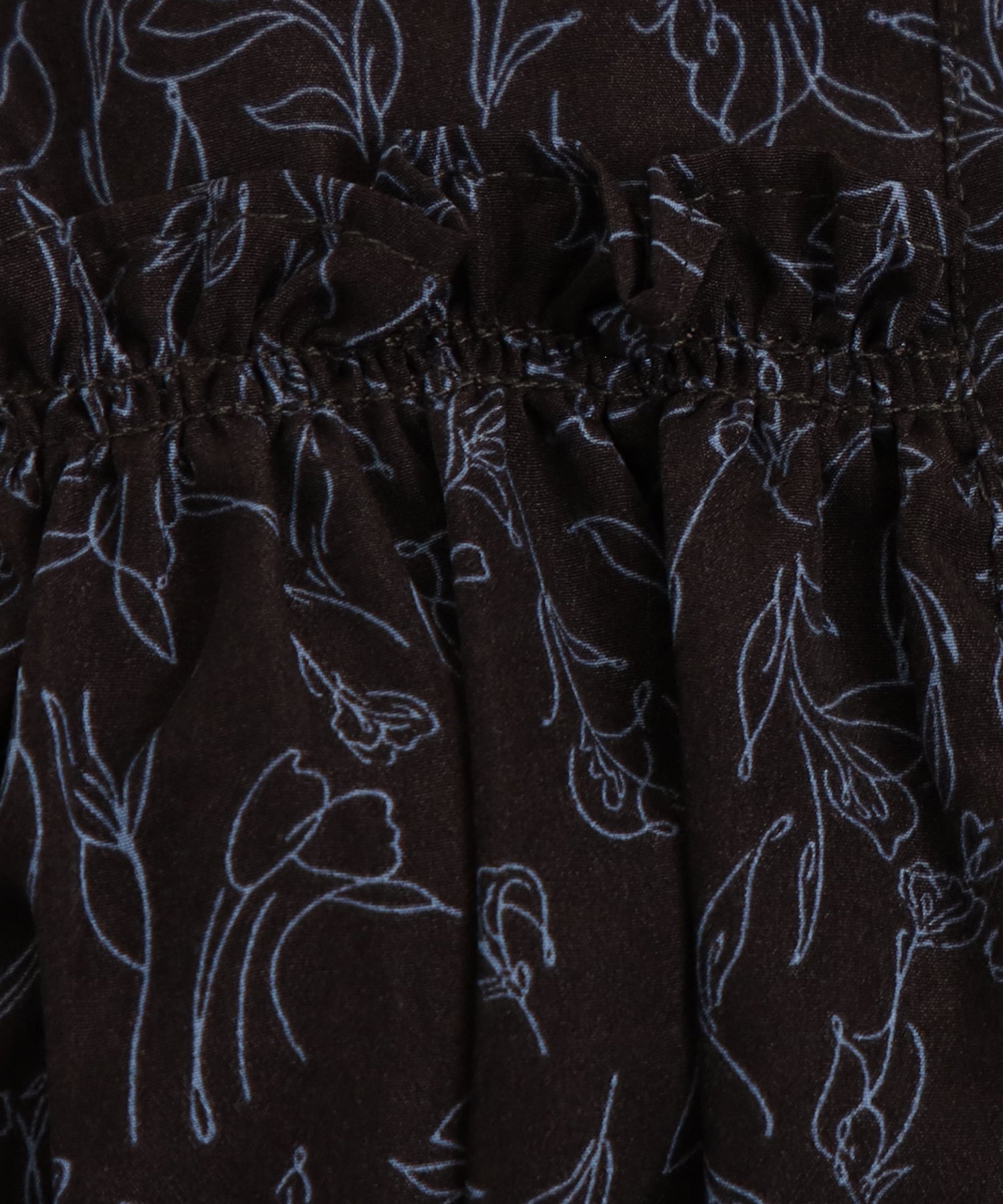 シャーリングクロップドシャツ(花柄・チェック・無地)