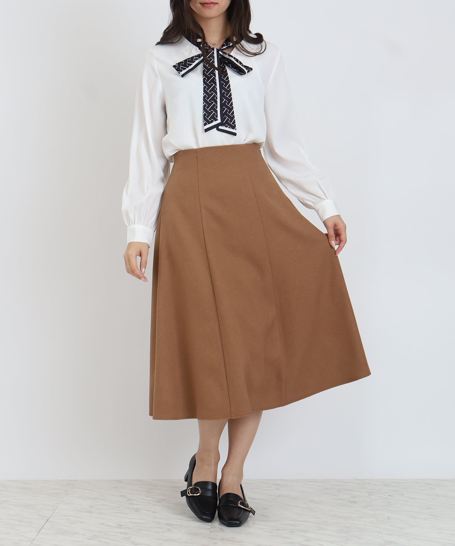 キャメル　model:160cm  着用サイズ：M