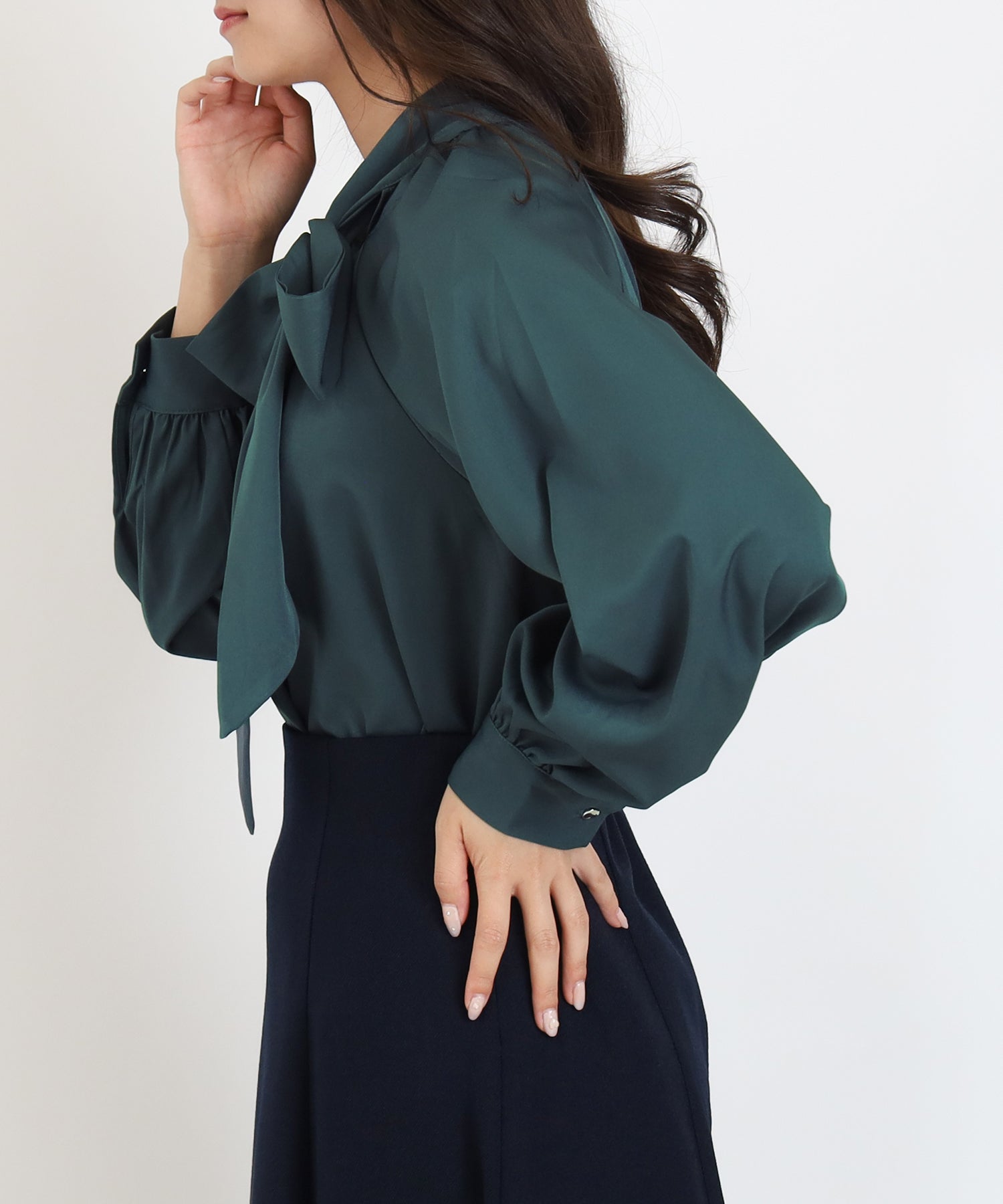 ブルーグリーン　model：160　着用サイズ：M