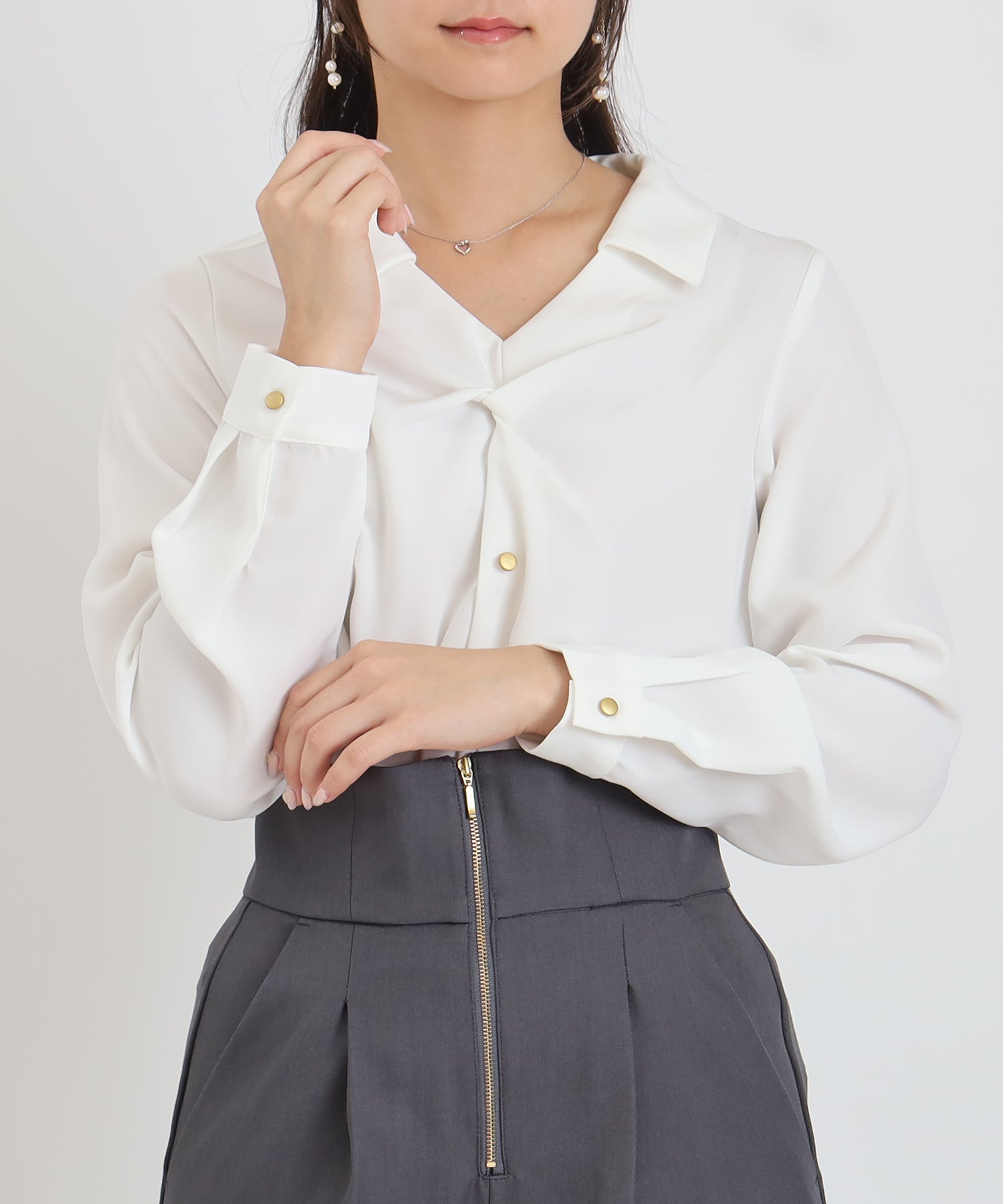 ホワイト　model：160　着用サイズ：M