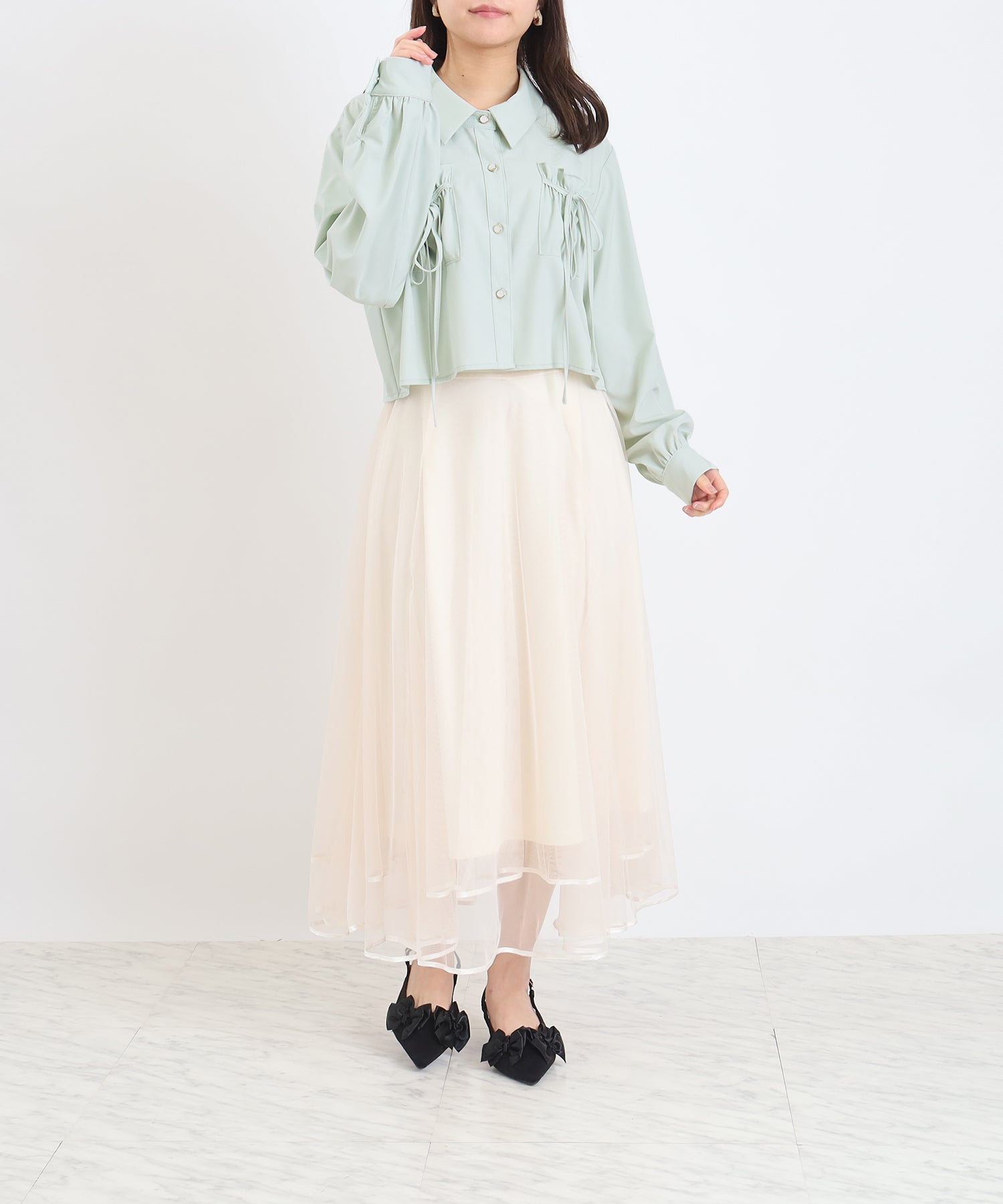 ミント　model：156　着用サイズ：M