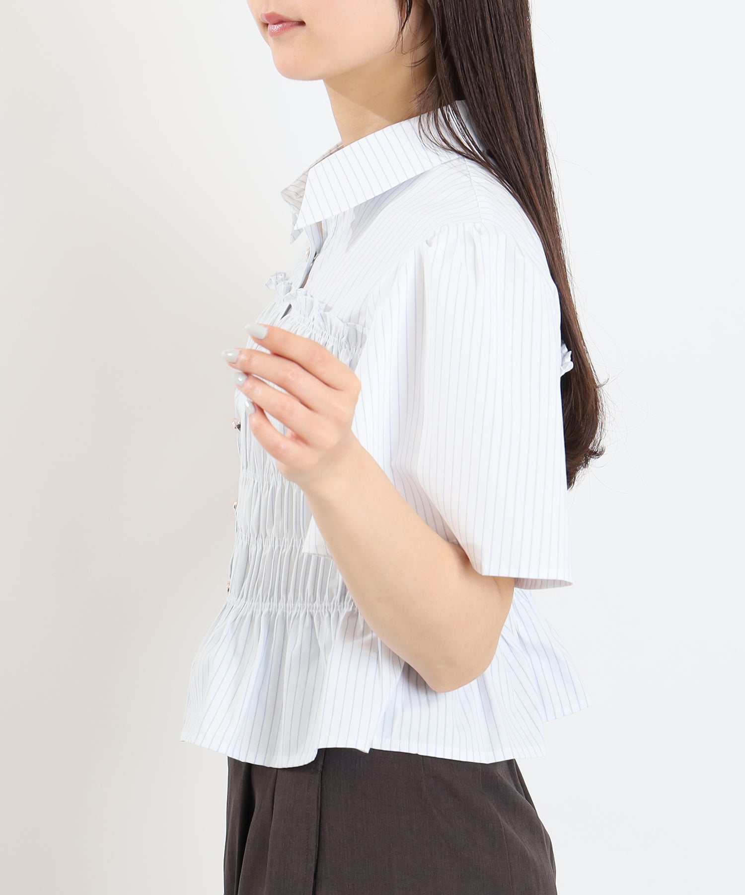 ブルー　model:160cm  着用サイズ：M