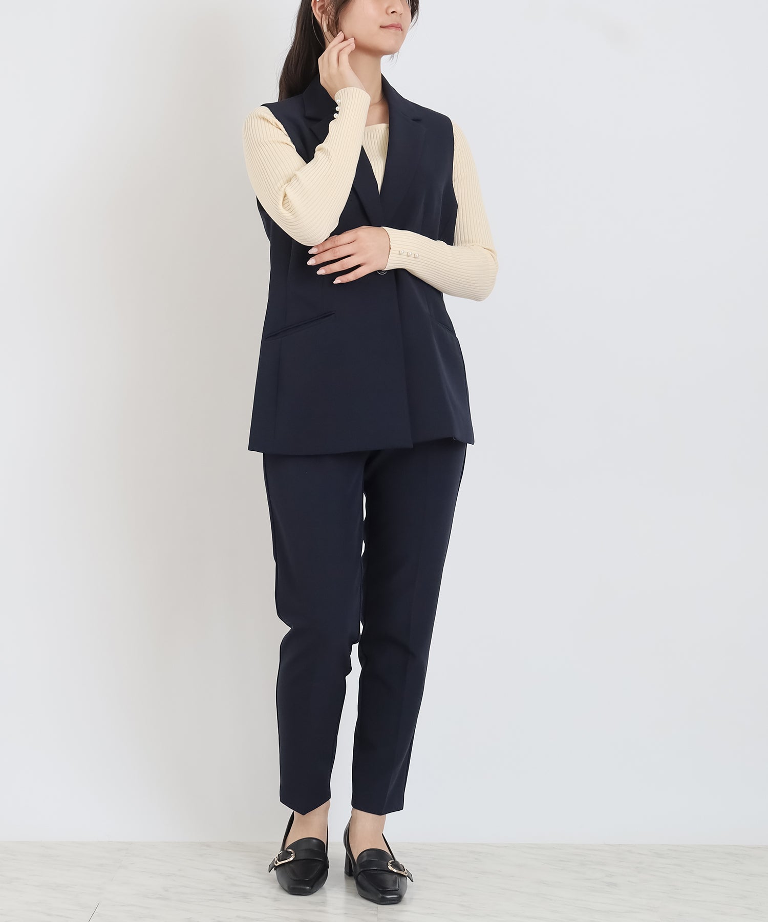 ネイビー　model：160cm　着用サイズ：M